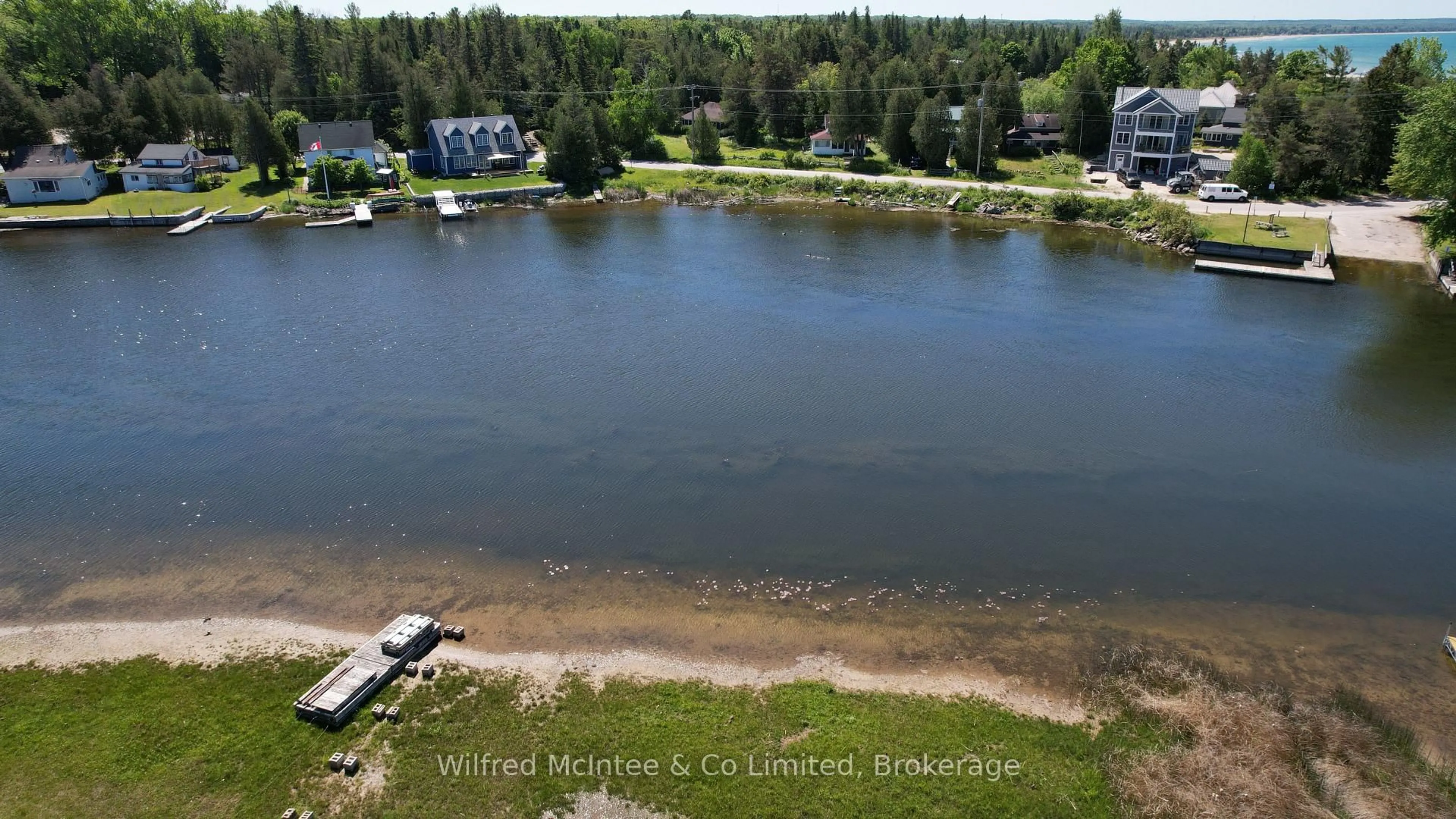 A pic from outside/outdoor area/front of a property/back of a property/a pic from drone, water/lake/river/ocean view for 47 Sog Je Wa Sa Dr, Native Leased Lands Ontario N0H 2G0