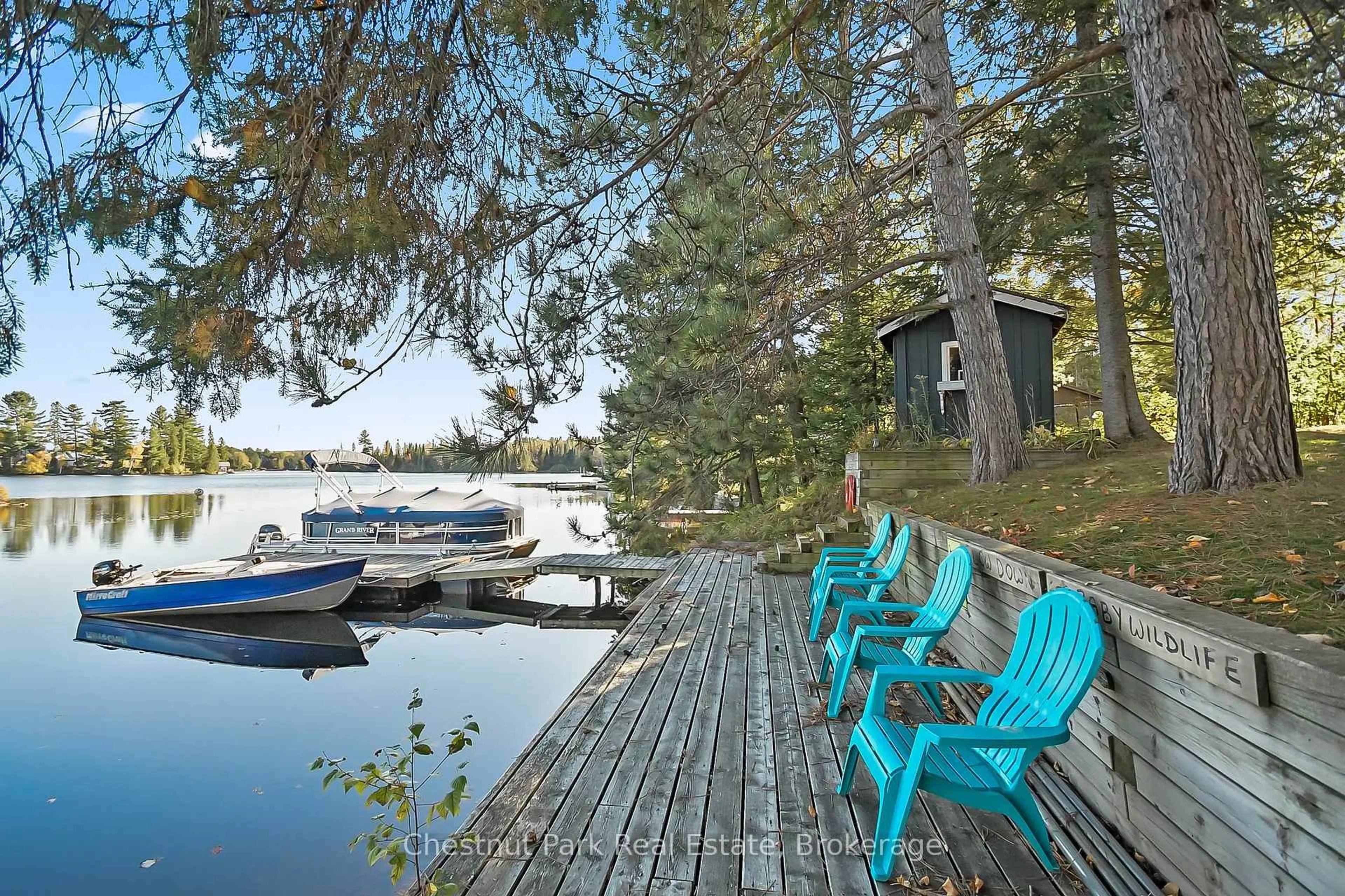 Patio, water/lake/river/ocean view for 1725 518 East Highway, Kearney Ontario P0A 1M0