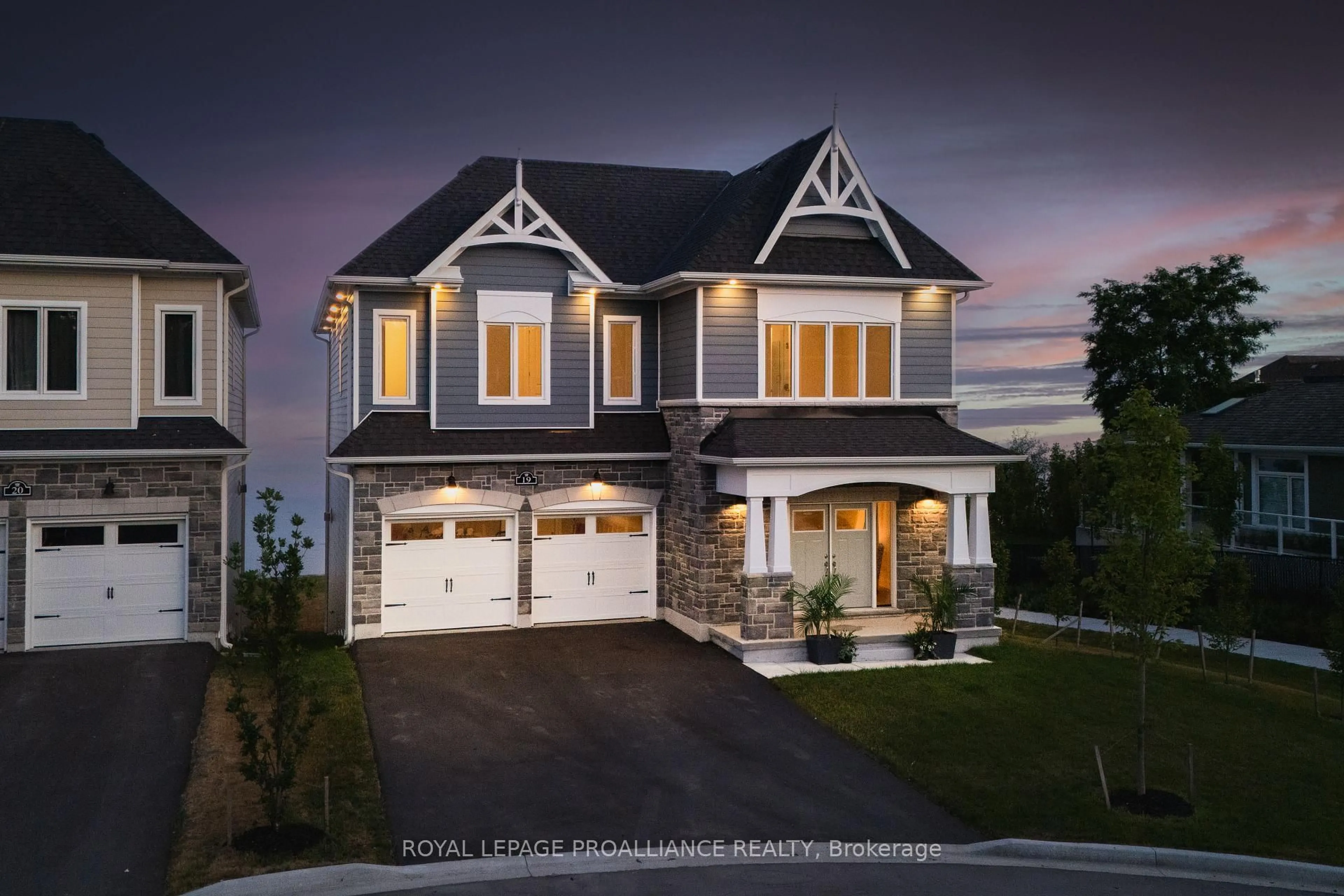 Home with vinyl exterior material, street for 19 Twelve Trees Crt, Prince Edward County Ontario K0K 3L0