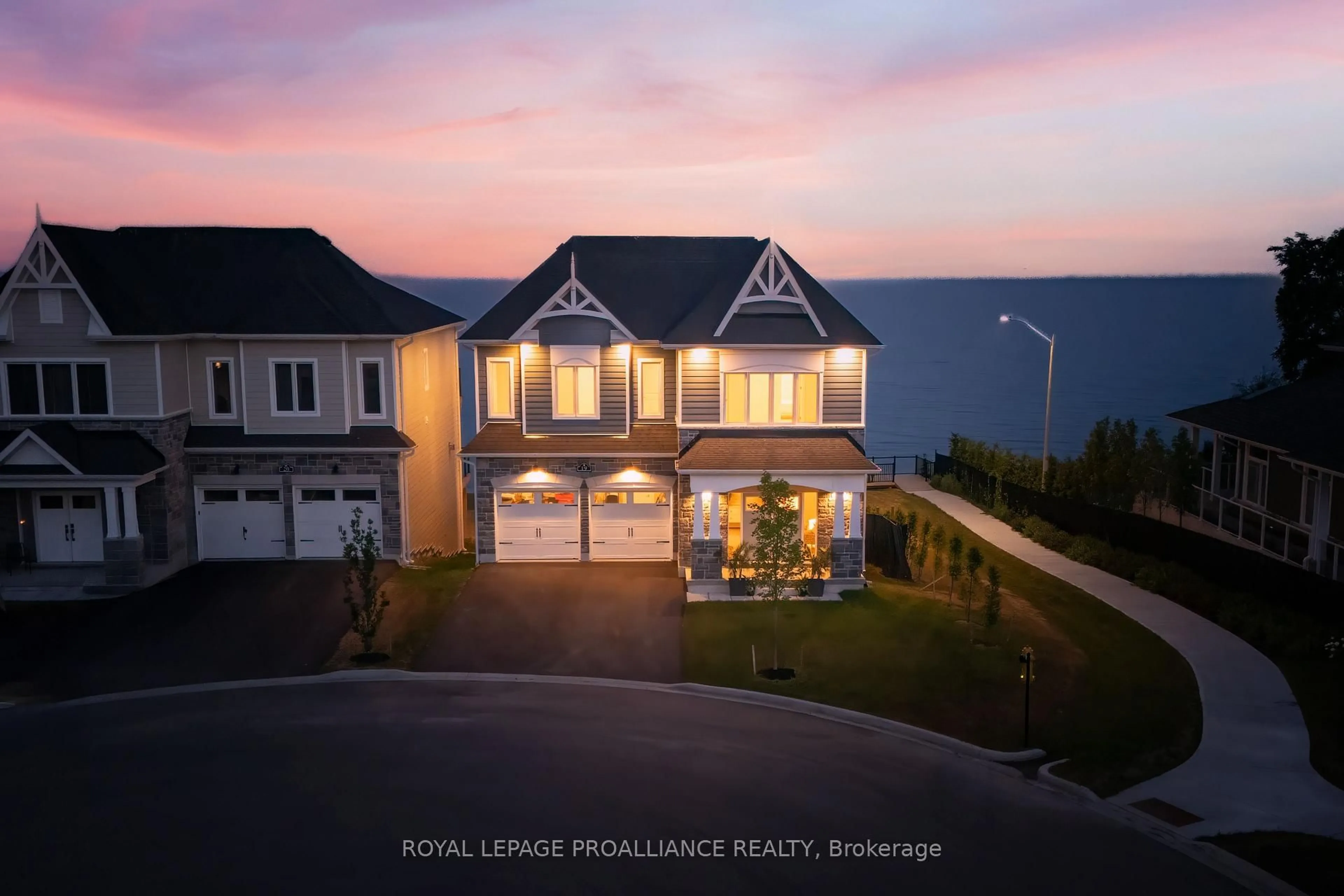 A pic from outside/outdoor area/front of a property/back of a property/a pic from drone, water/lake/river/ocean view for 19 Twelve Trees Crt, Prince Edward County Ontario K0K 3L0