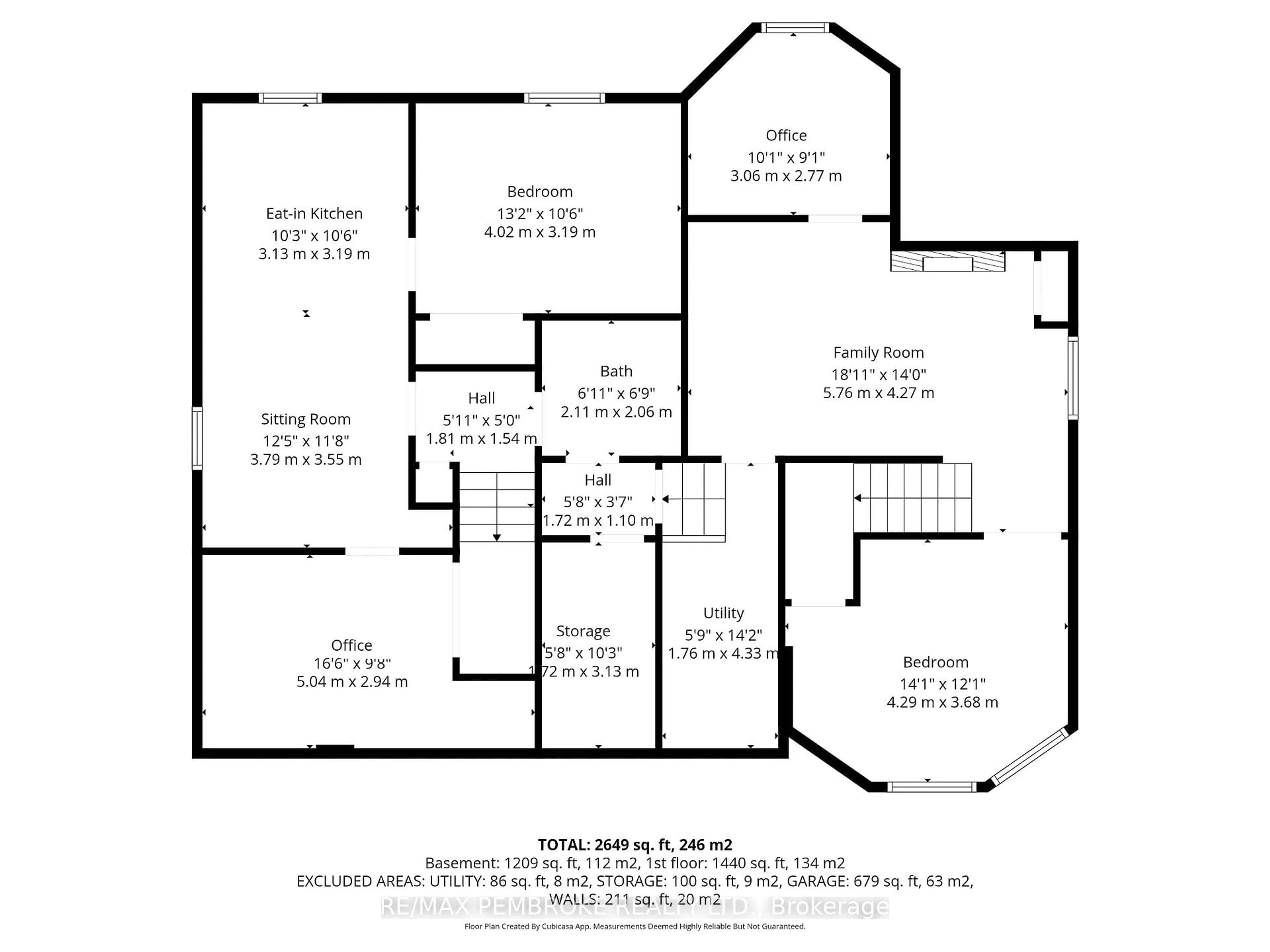 Floor plan for 152 Reta Cres, Pembroke Ontario K8A 1B3