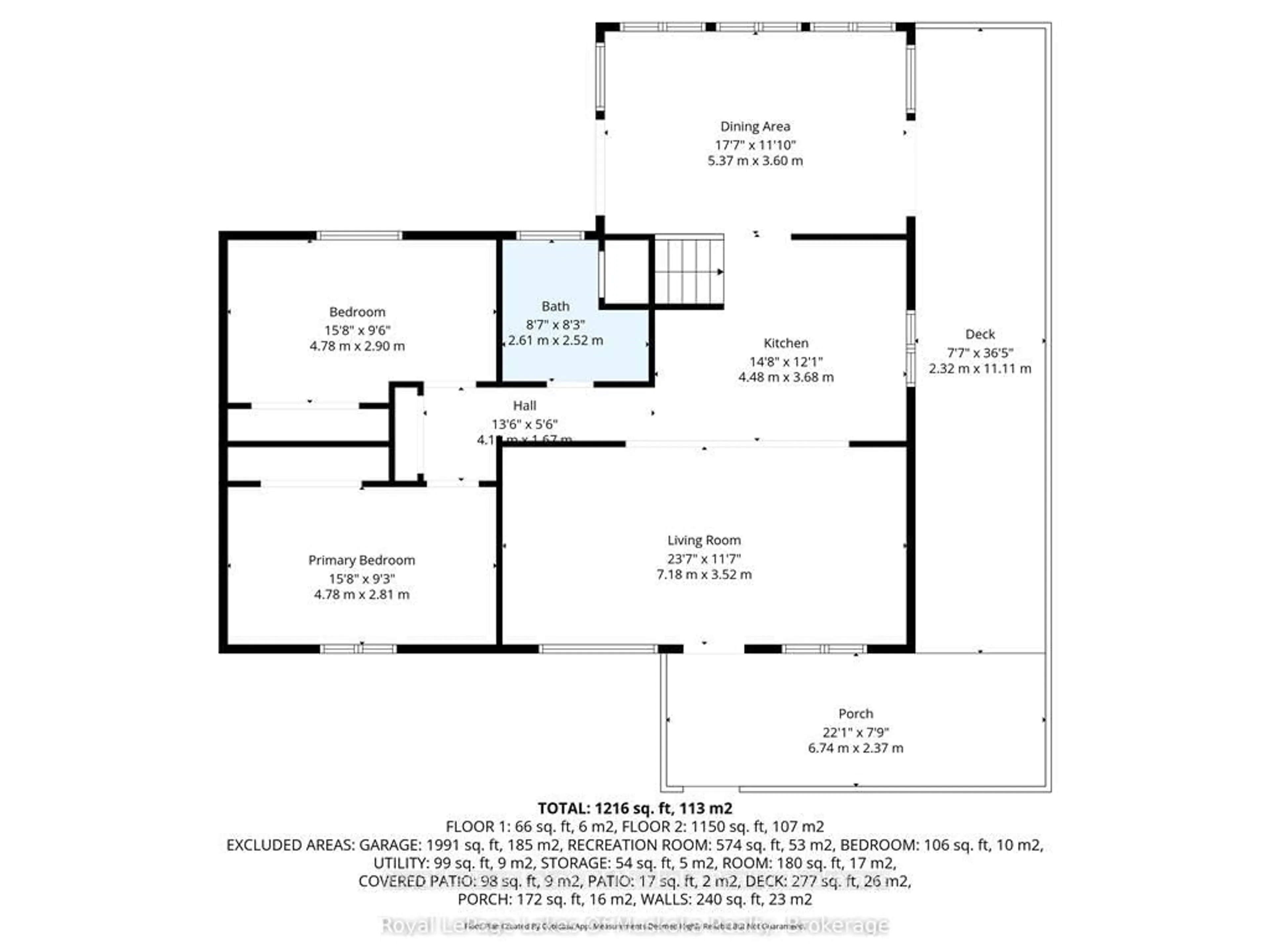Floor plan for 1741 Doe Lake Rd, Gravenhurst Ontario P1P 1R3