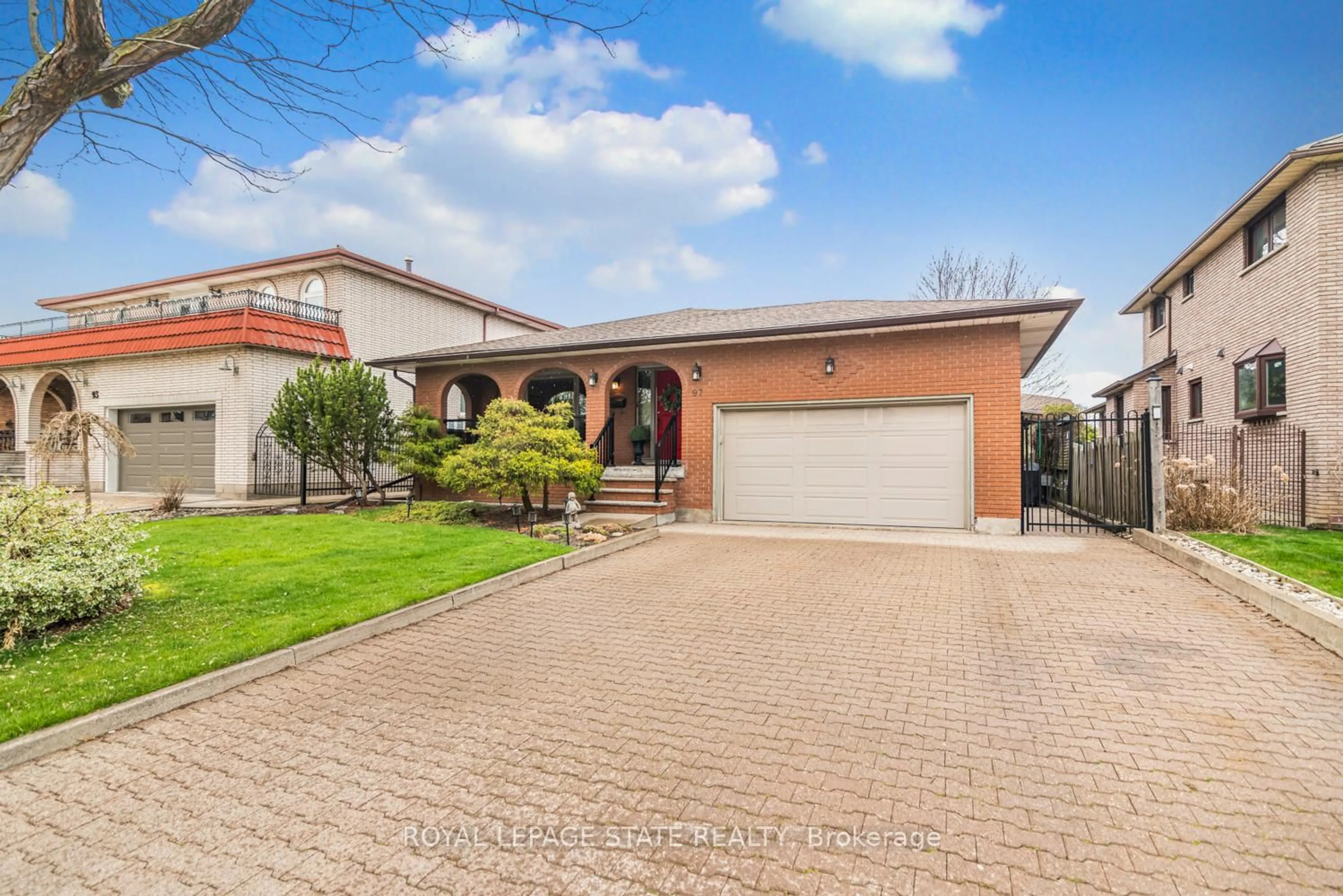 Home with brick exterior material, street for 97 Albion Falls Blvd, Hamilton Ontario L8W 1R4