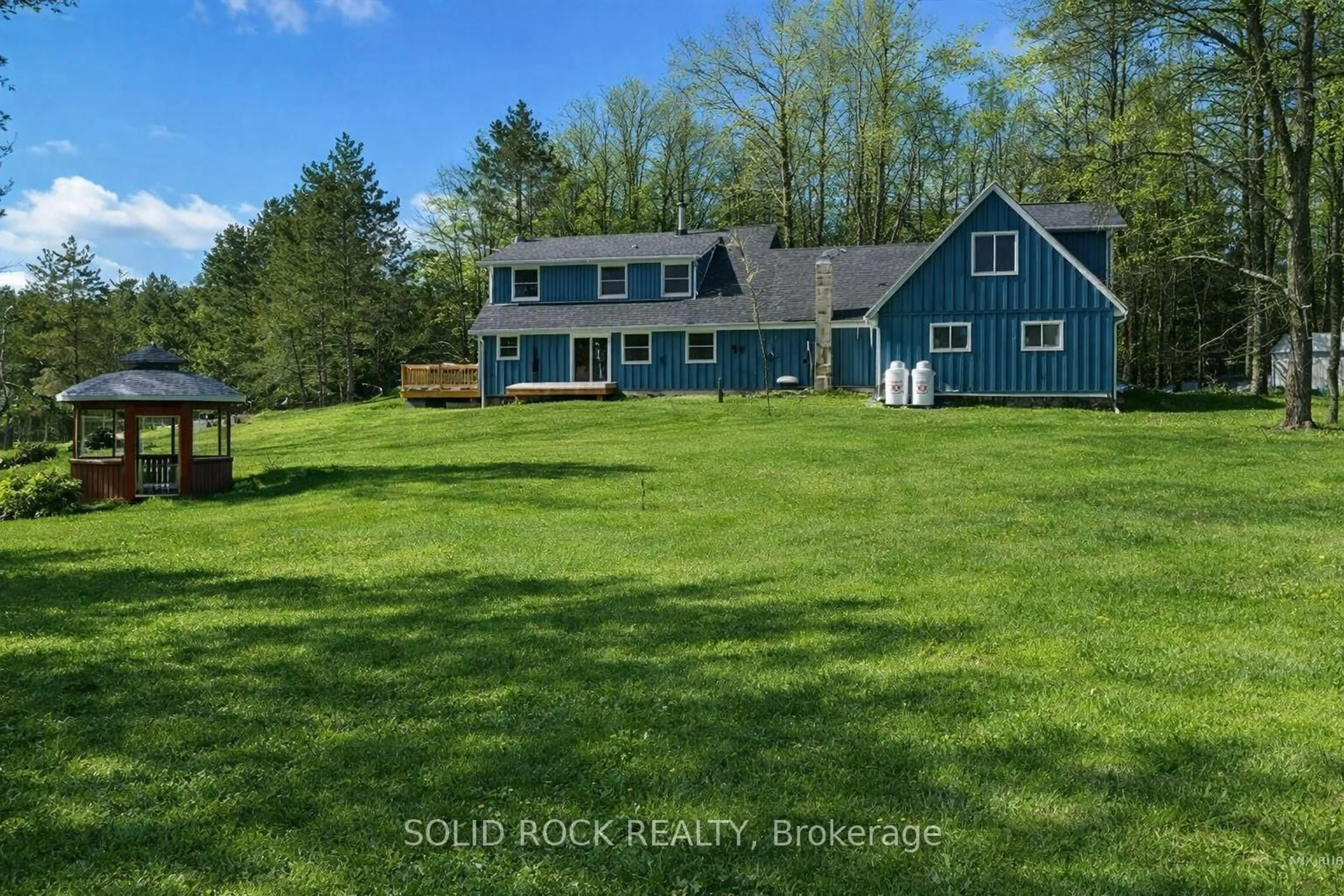 A pic from outside/outdoor area/front of a property/back of a property/a pic from drone, water/lake/river/ocean view for 1802 Centre Line Rd, Limoges Ontario K0K 2M0