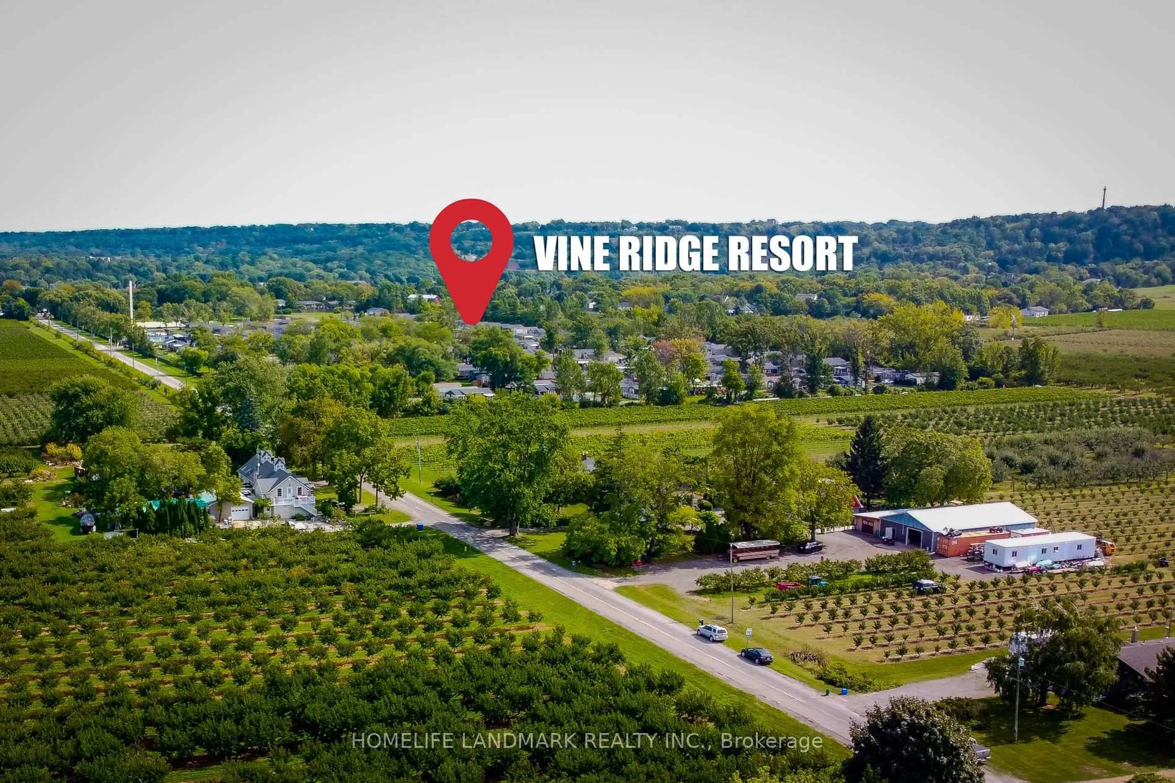 A pic from outside/outdoor area/front of a property/back of a property/a pic from drone, mountain view for 1501 Line 8 Rd #232, Niagara-on-the-Lake Ontario L0S 1L0
