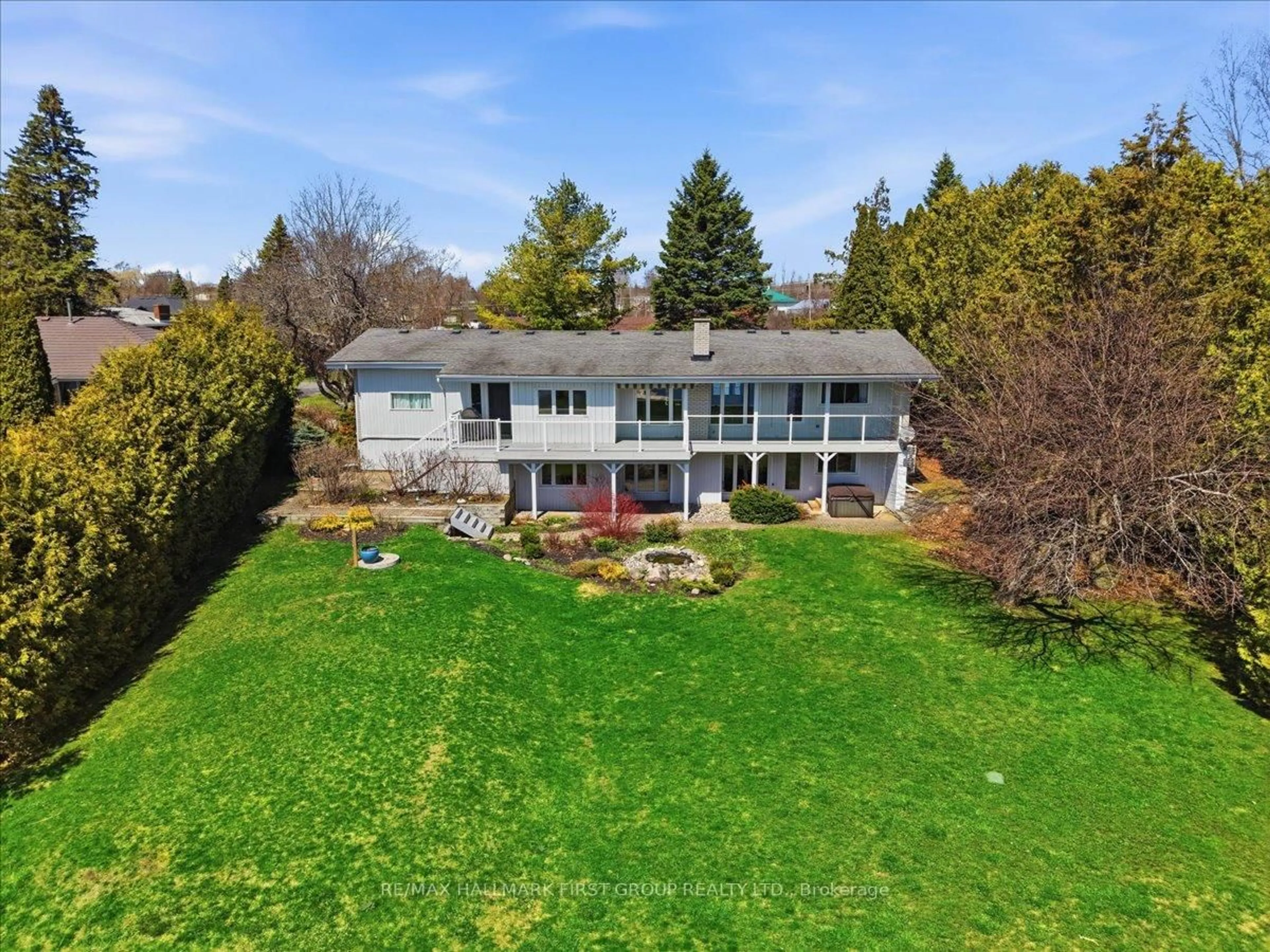 A pic from outside/outdoor area/front of a property/back of a property/a pic from drone, water/lake/river/ocean view for 9 Dorthy Dr, Quinte West Ontario K8V 5P5