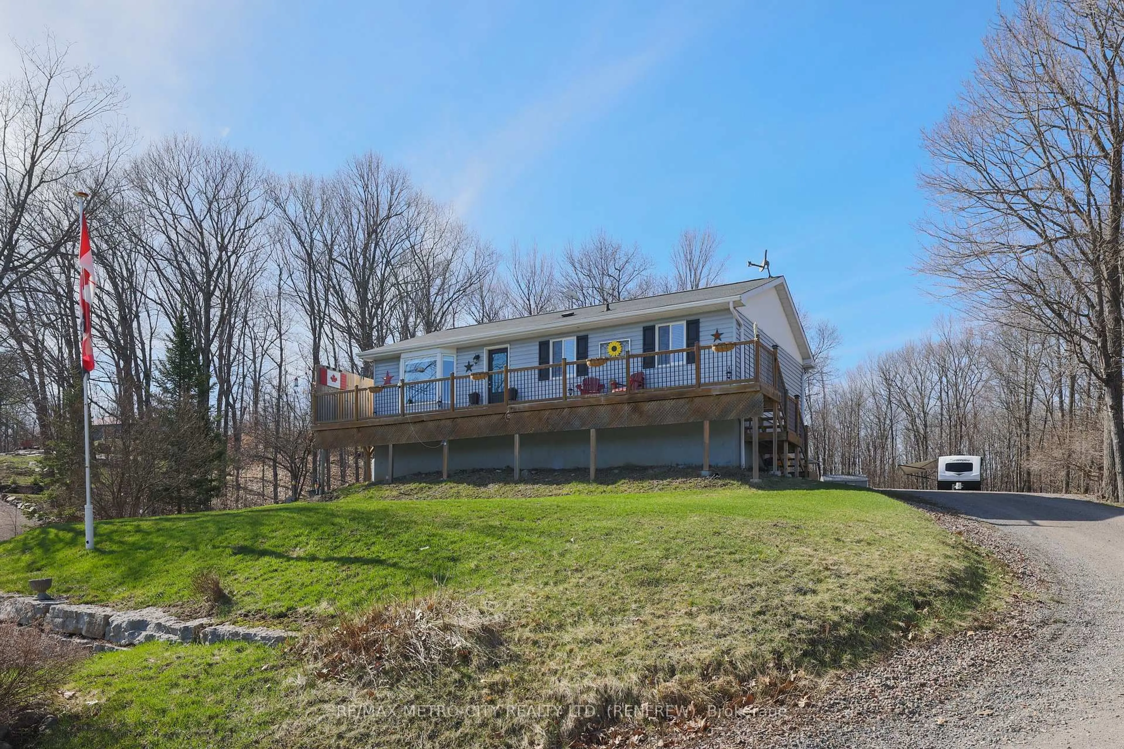 A pic from outside/outdoor area/front of a property/back of a property/a pic from drone, water/lake/river/ocean view for 1513B Whelan Rd, Renfrew Ontario K7V 3Z7