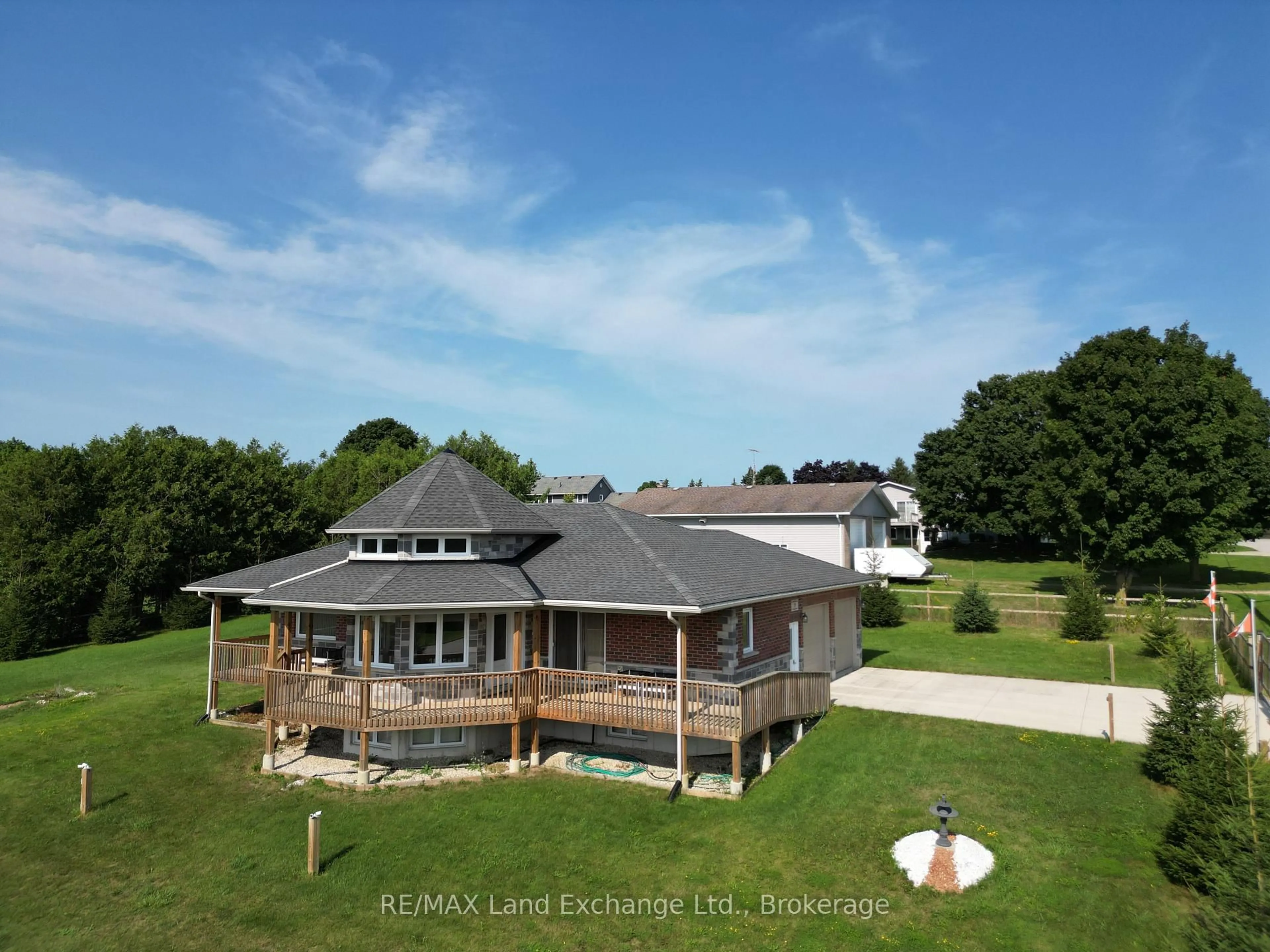 A pic from outside/outdoor area/front of a property/back of a property/a pic from drone, water/lake/river/ocean view for 39 McCrea St, Morris Turnberry Ontario N0G 1E0