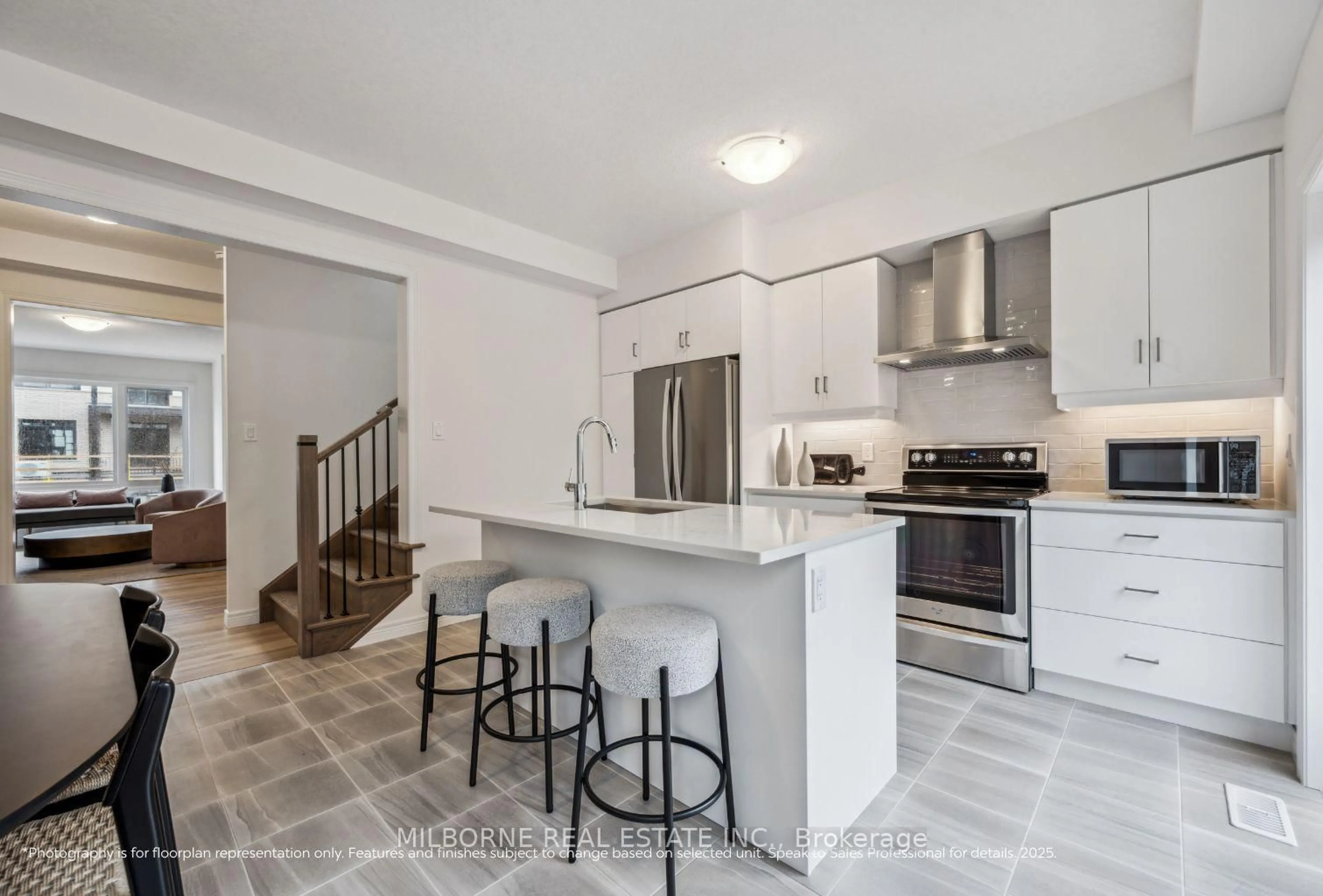 Open concept kitchen, ceramic/tile floor for 37 Arabella Dr, Guelph Ontario N1L 0R9