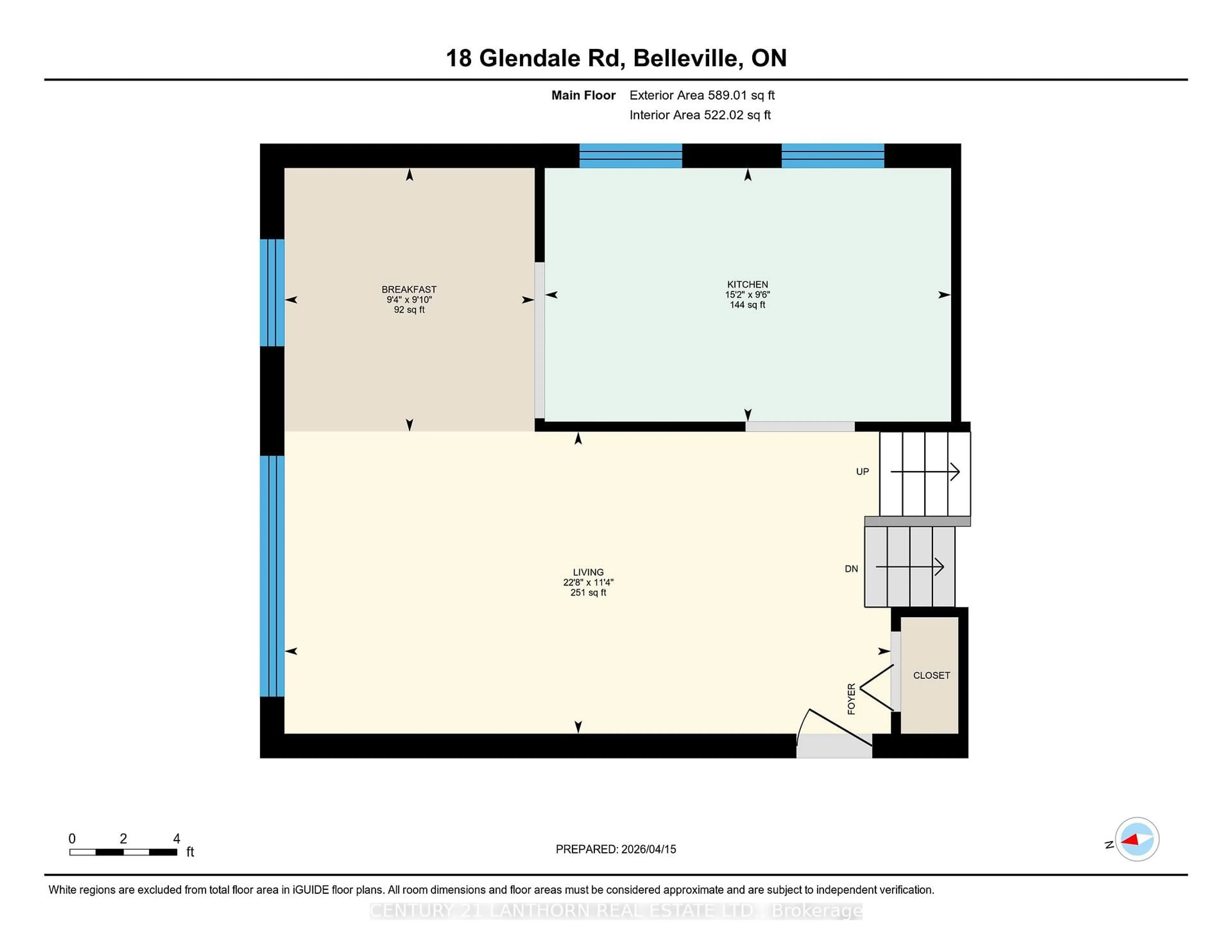 Floor plan for 18 Glendale Rd, Belleville Ontario K8P 4H5