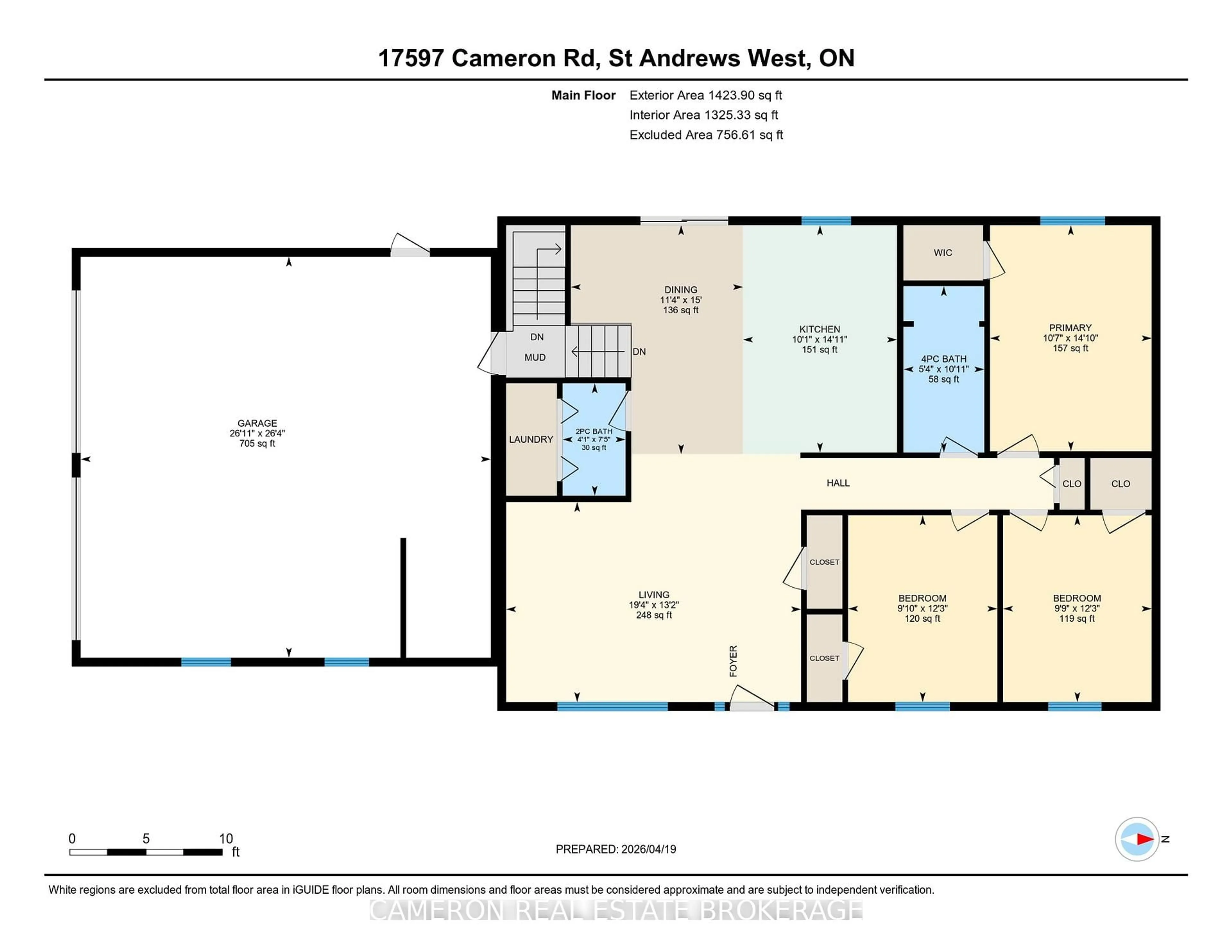 Floor plan for 17597 Cameron Rd, South Stormont Ontario K0C 2A0