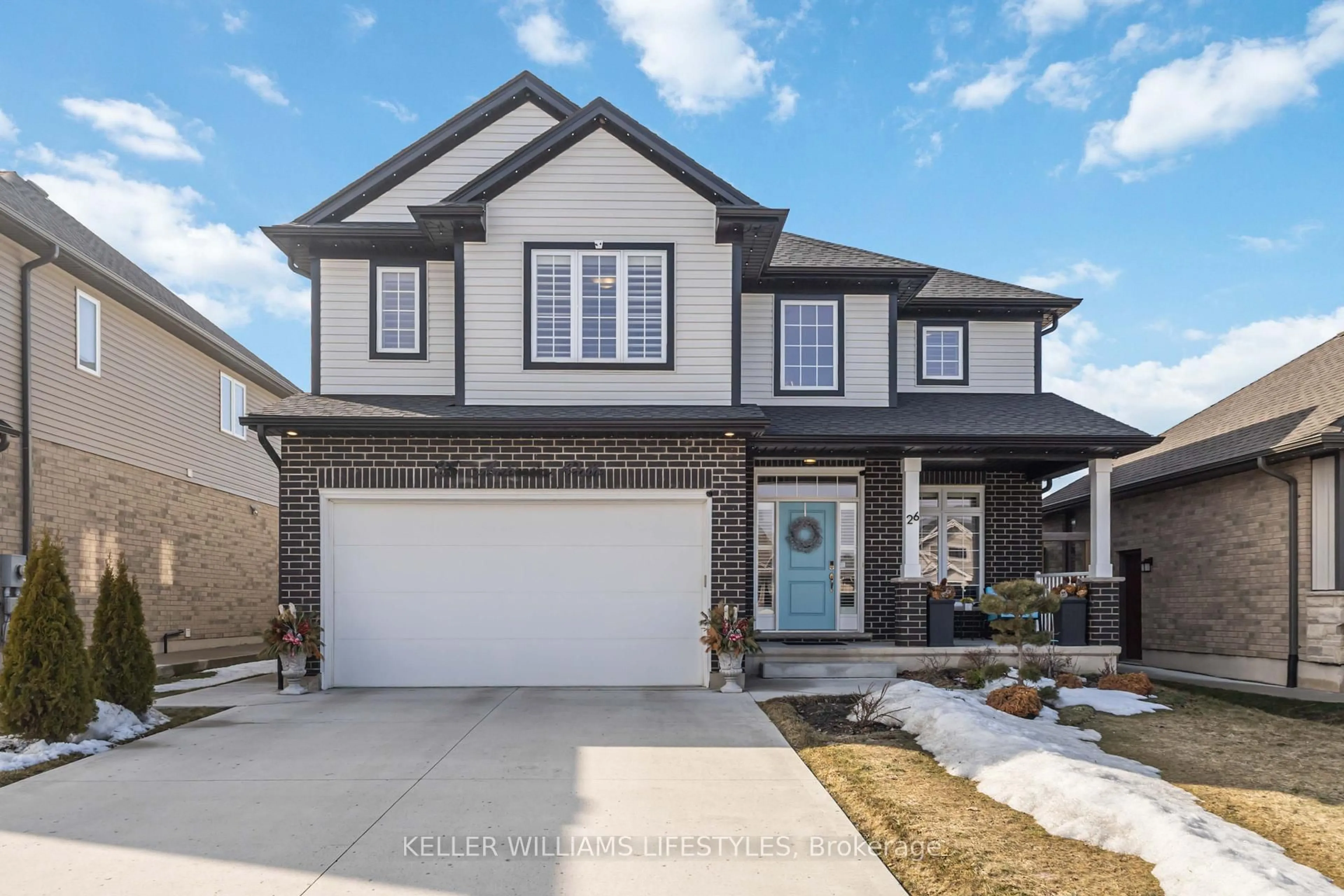 Home with brick exterior material, street for 26 Ambrosia Path, St. Thomas Ontario N5R 0J8