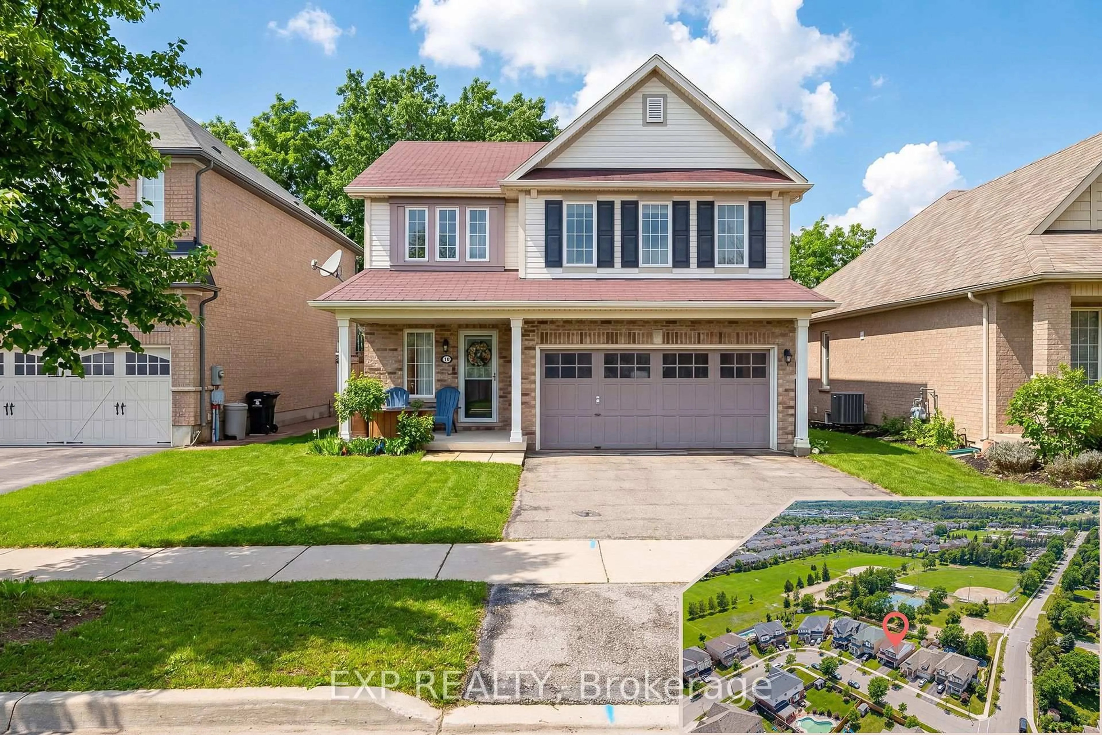 Home with brick exterior material, street for 18 Starlight Ave, Woolwich Ontario N0B 1M0