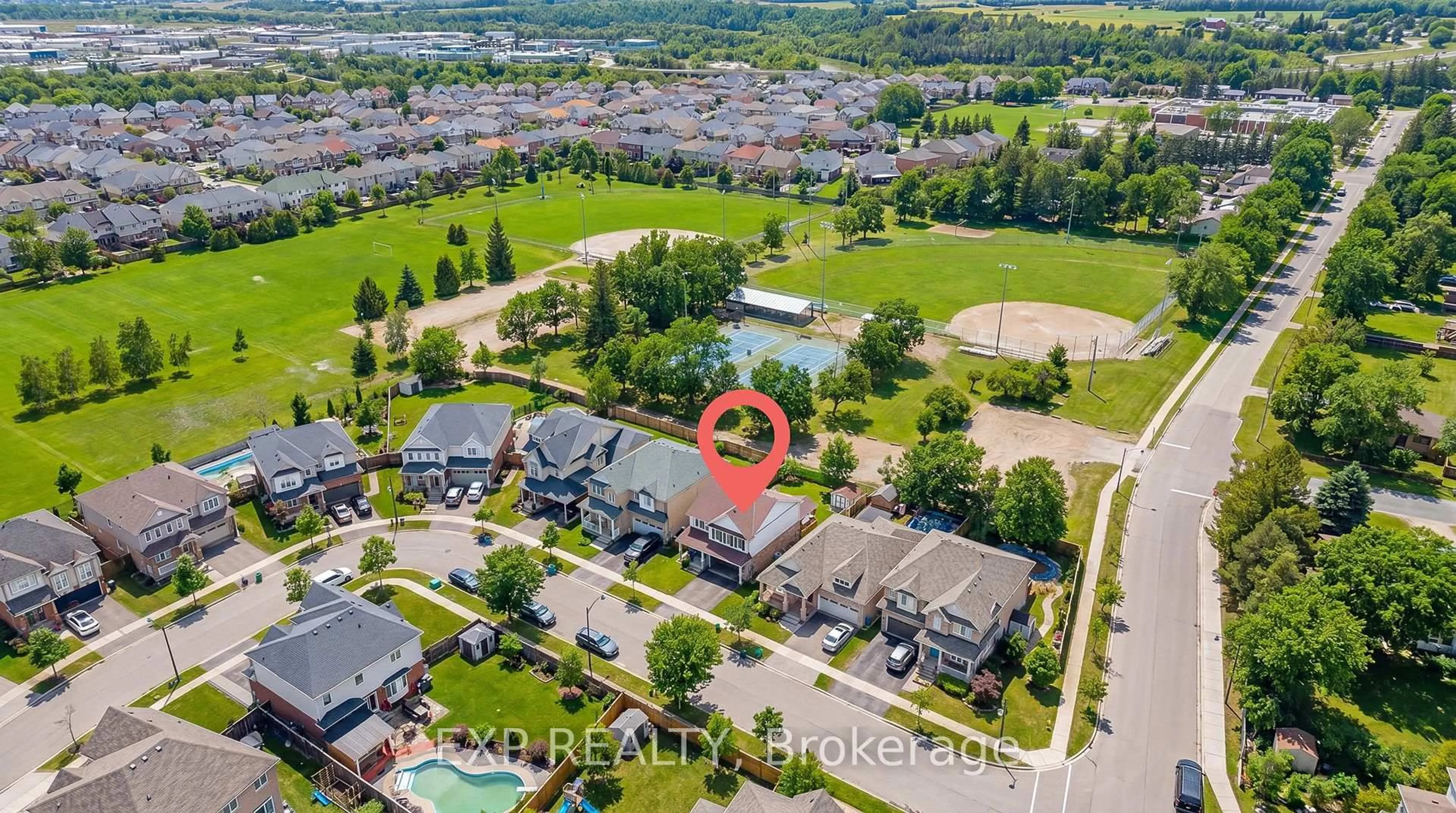 A pic from outside/outdoor area/front of a property/back of a property/a pic from drone, unknown for 18 Starlight Ave, Woolwich Ontario N0B 1M0