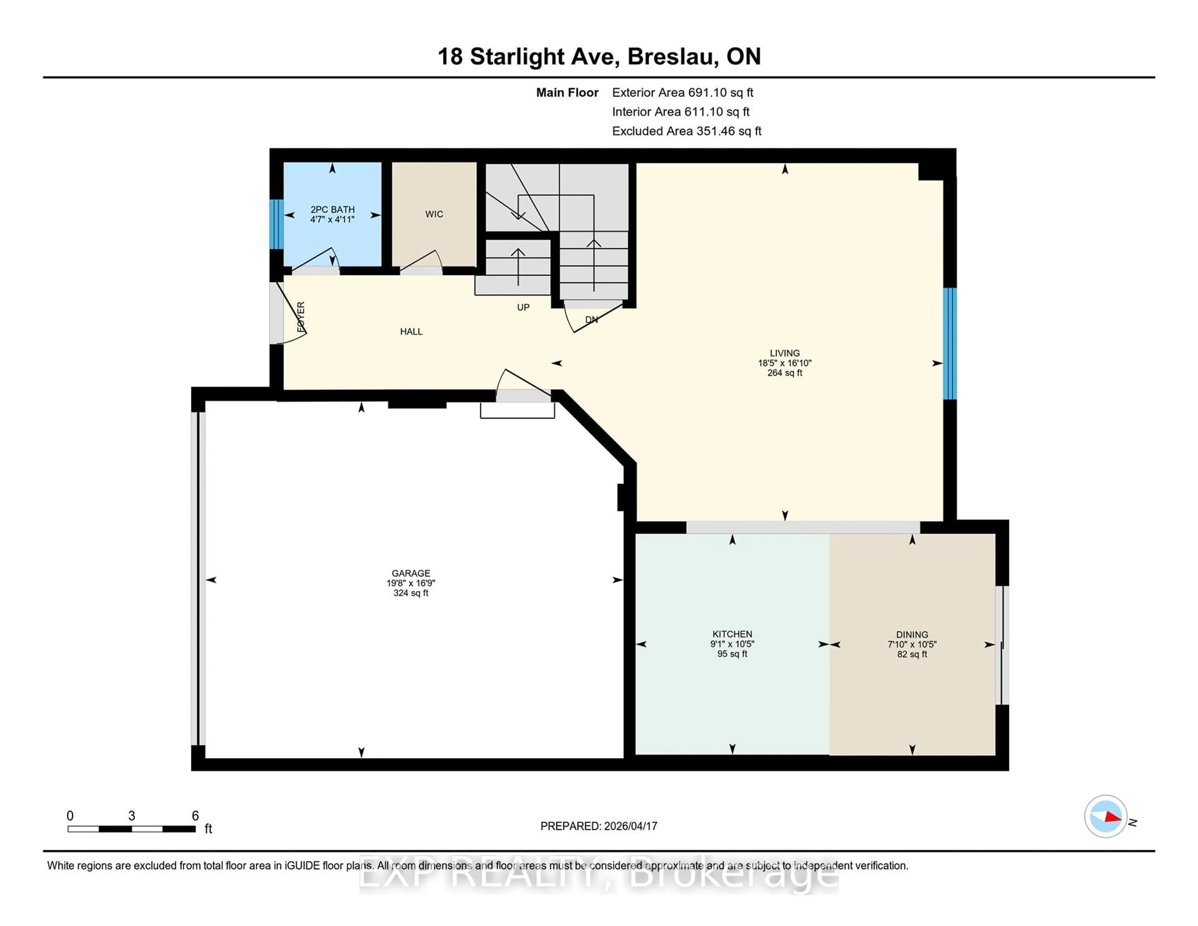 Floor plan for 18 Starlight Ave, Woolwich Ontario N0B 1M0