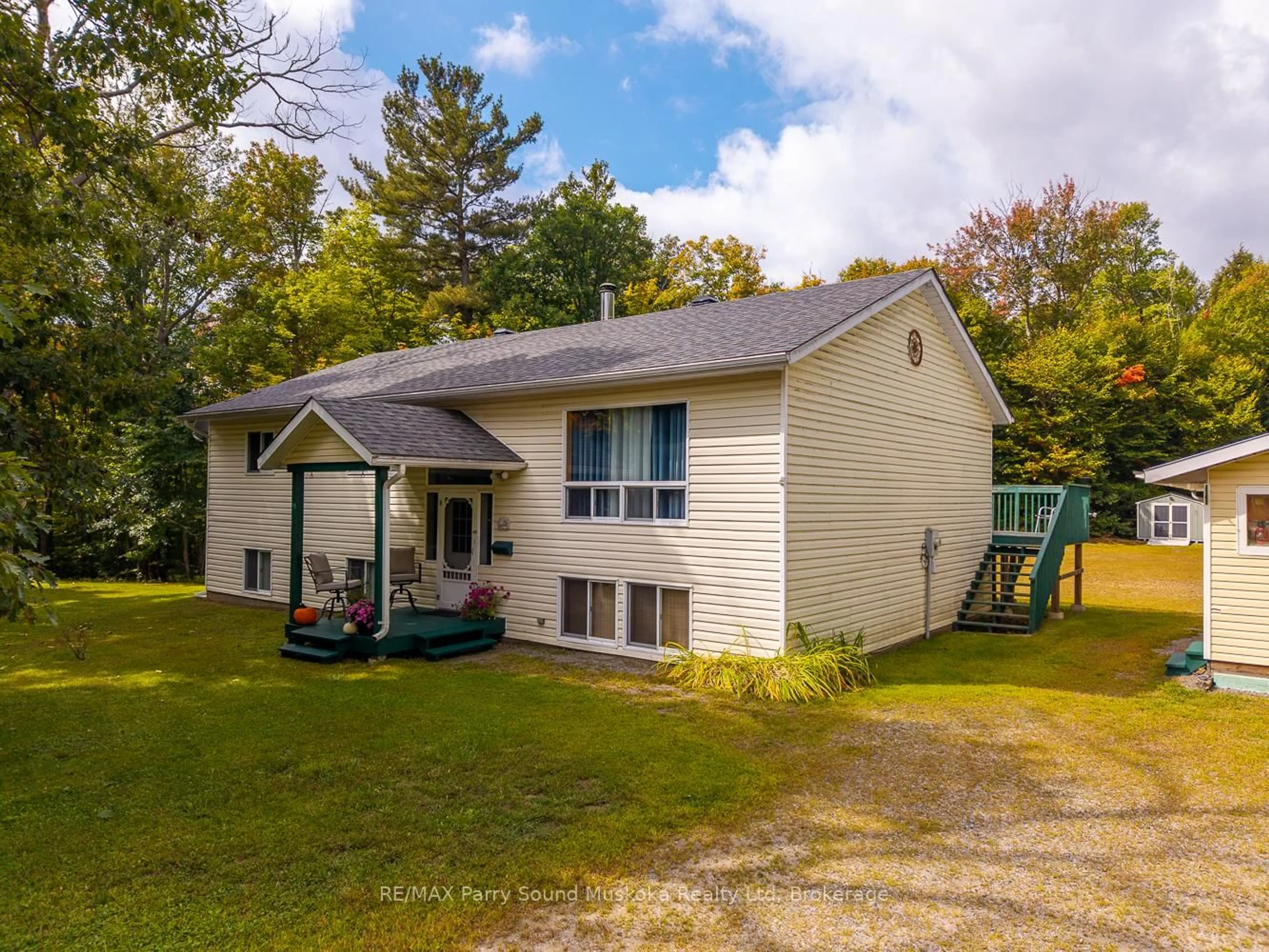 A pic from outside/outdoor area/front of a property/back of a property/a pic from drone, unknown for 59 Black Rd, Seguin Ontario P2A 2W8