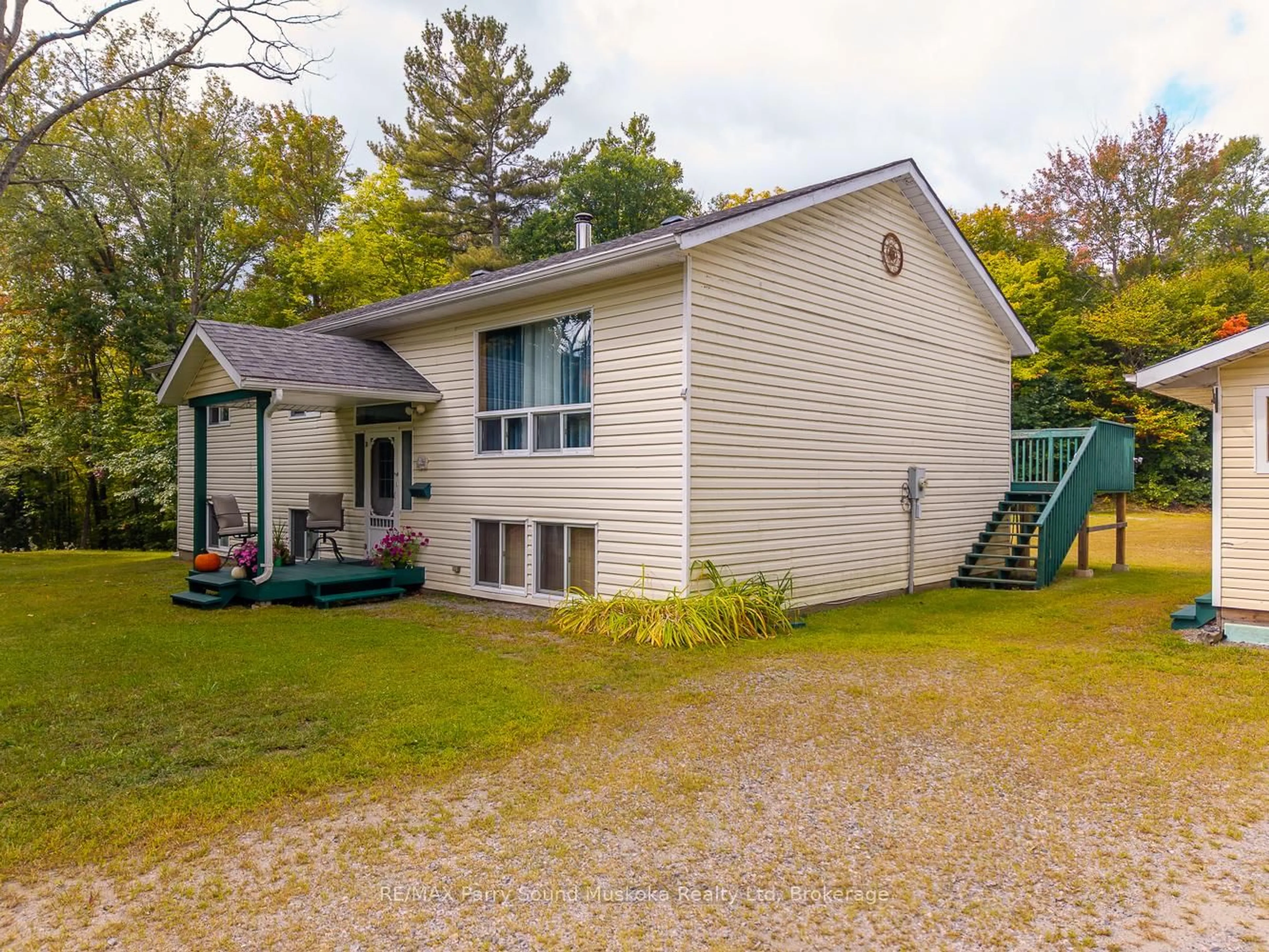 A pic from outside/outdoor area/front of a property/back of a property/a pic from drone, unknown for 59 Black Rd, Seguin Ontario P2A 2W8