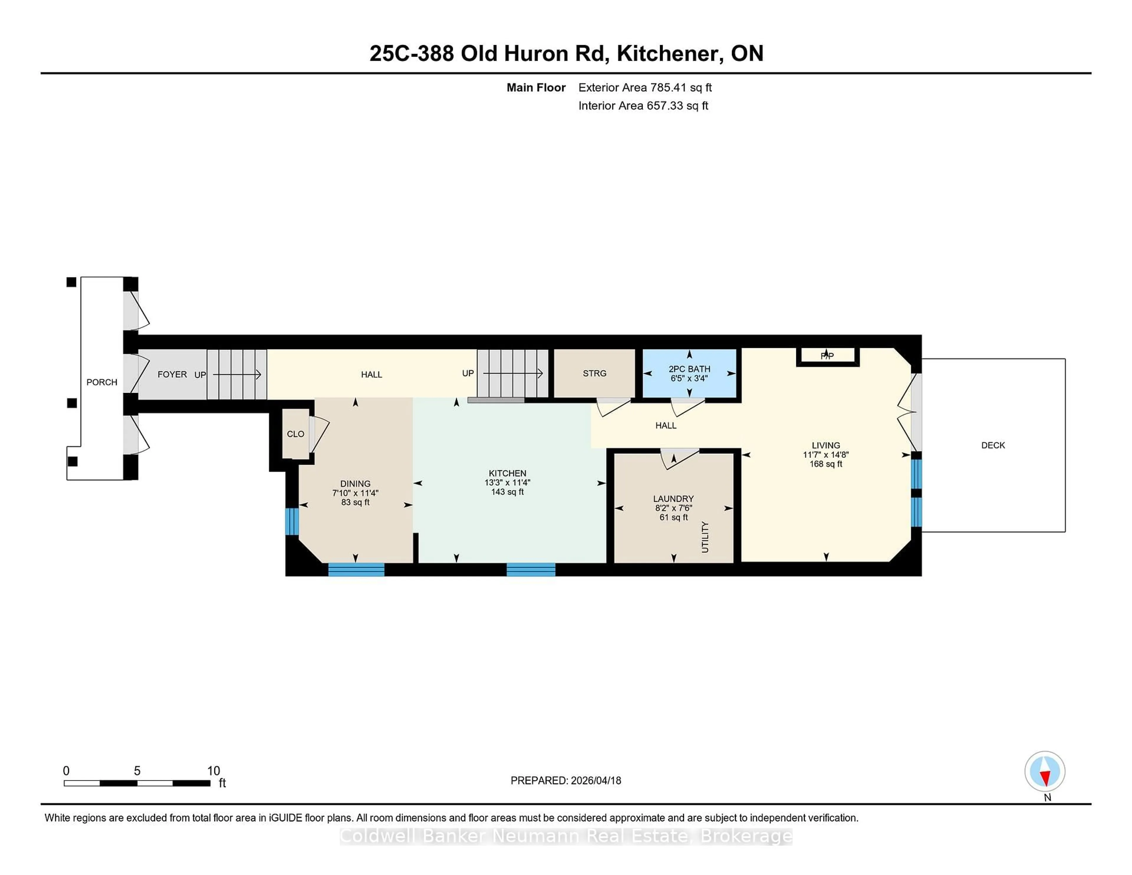 Floor plan for 388 Old Huron Rd #25C, Kitchener Ontario N2R 0J5