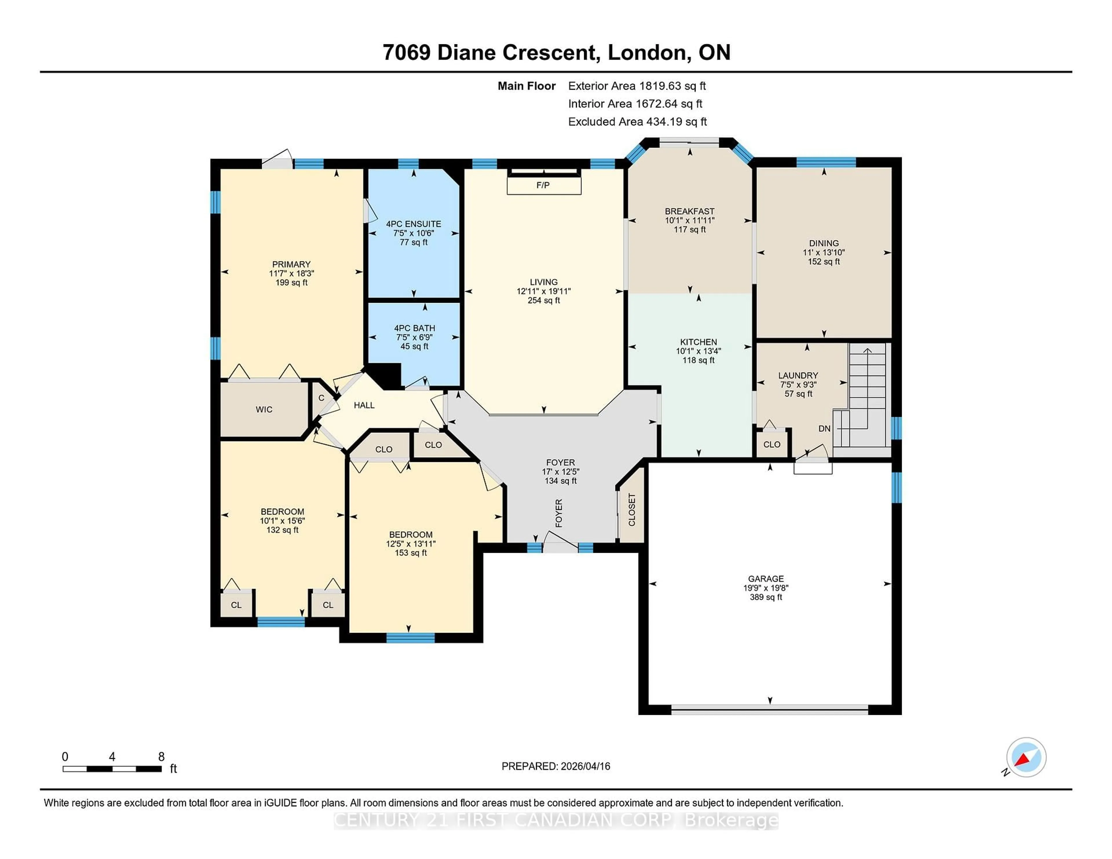 Floor plan for 7069 Diane Cres, London South Ontario N6P 1G2