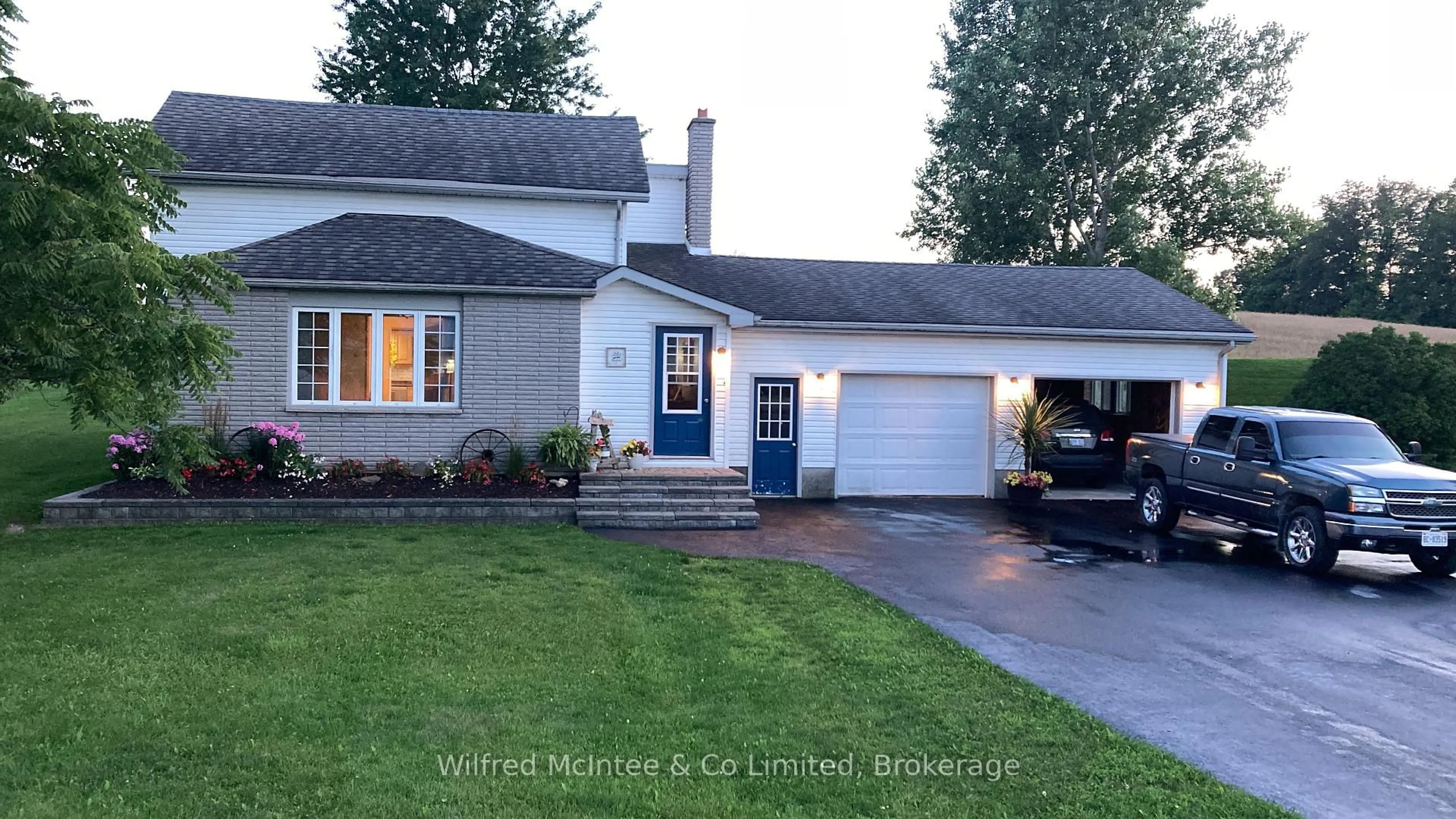 Home with vinyl exterior material, street for 565 D Concession, South Bruce Ontario N0G 2J0