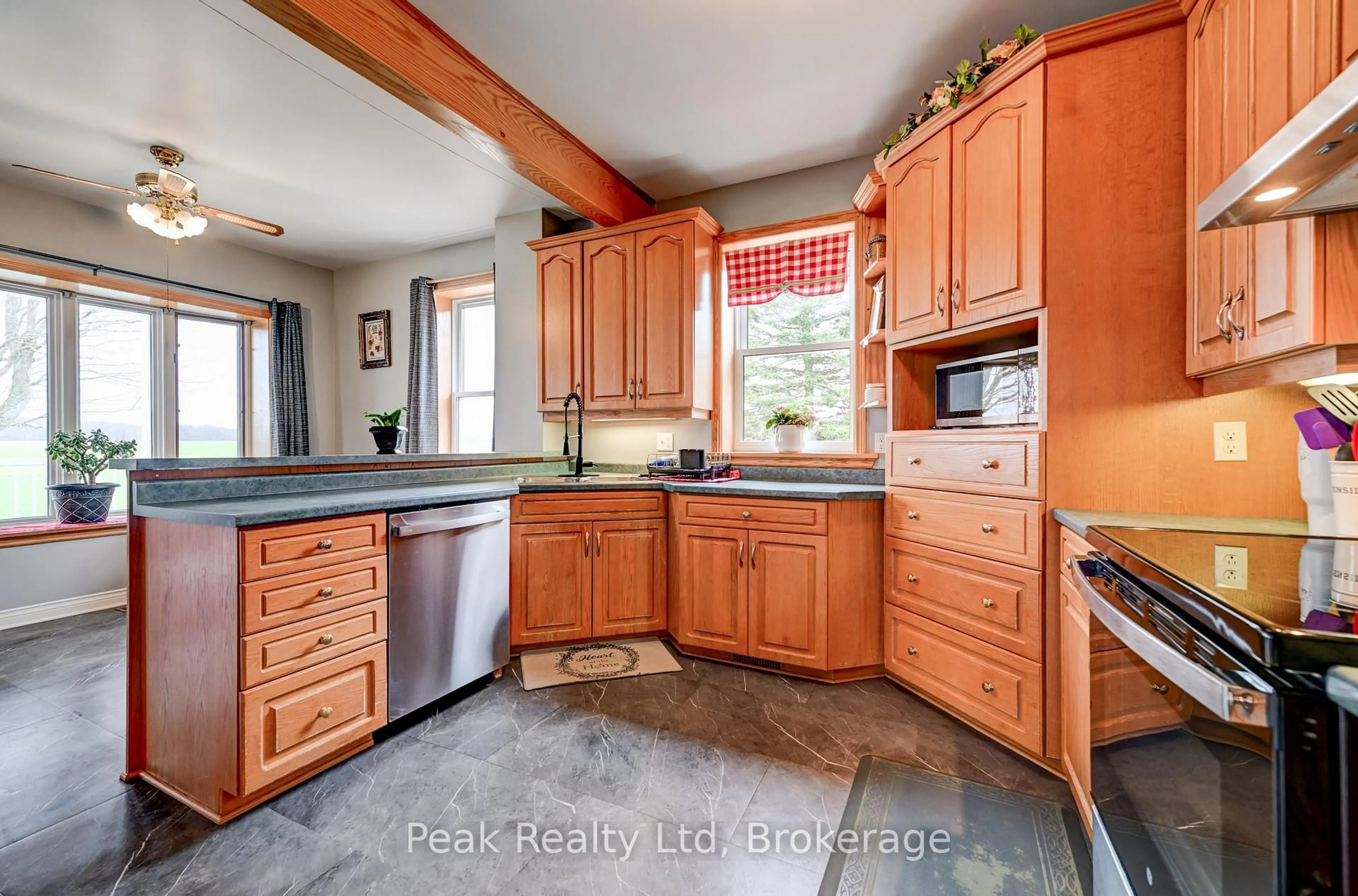 Open concept kitchen, ceramic/tile floor for 181091 Concession 12 Concession, West Grey Ontario N0G 1C0