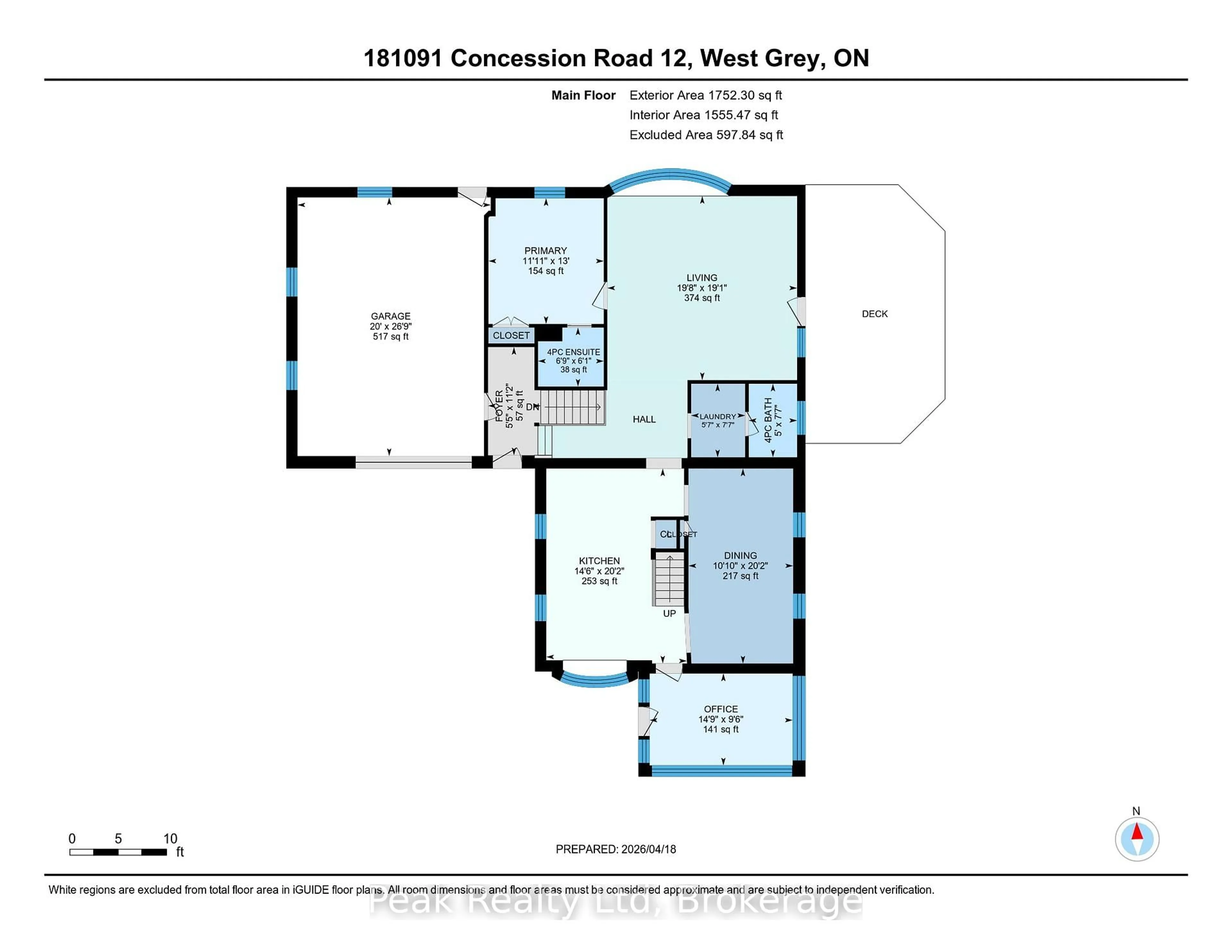 Floor plan for 181091 Concession 12 Concession, West Grey Ontario N0G 1C0