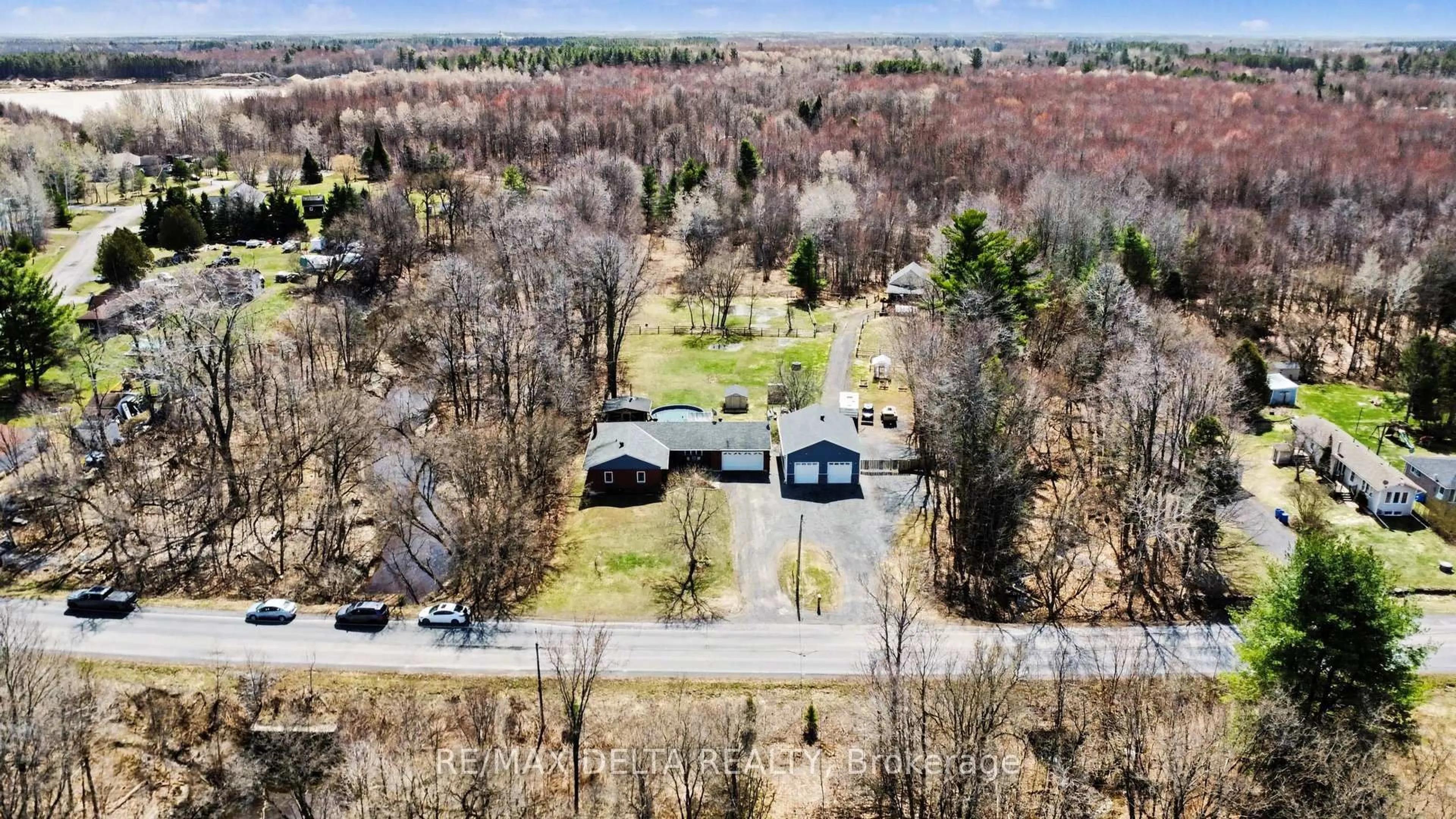 A pic from outside/outdoor area/front of a property/back of a property/a pic from drone, forest/trees view for 2021 Des Pins St, The Nation Ontario K0A 2M0