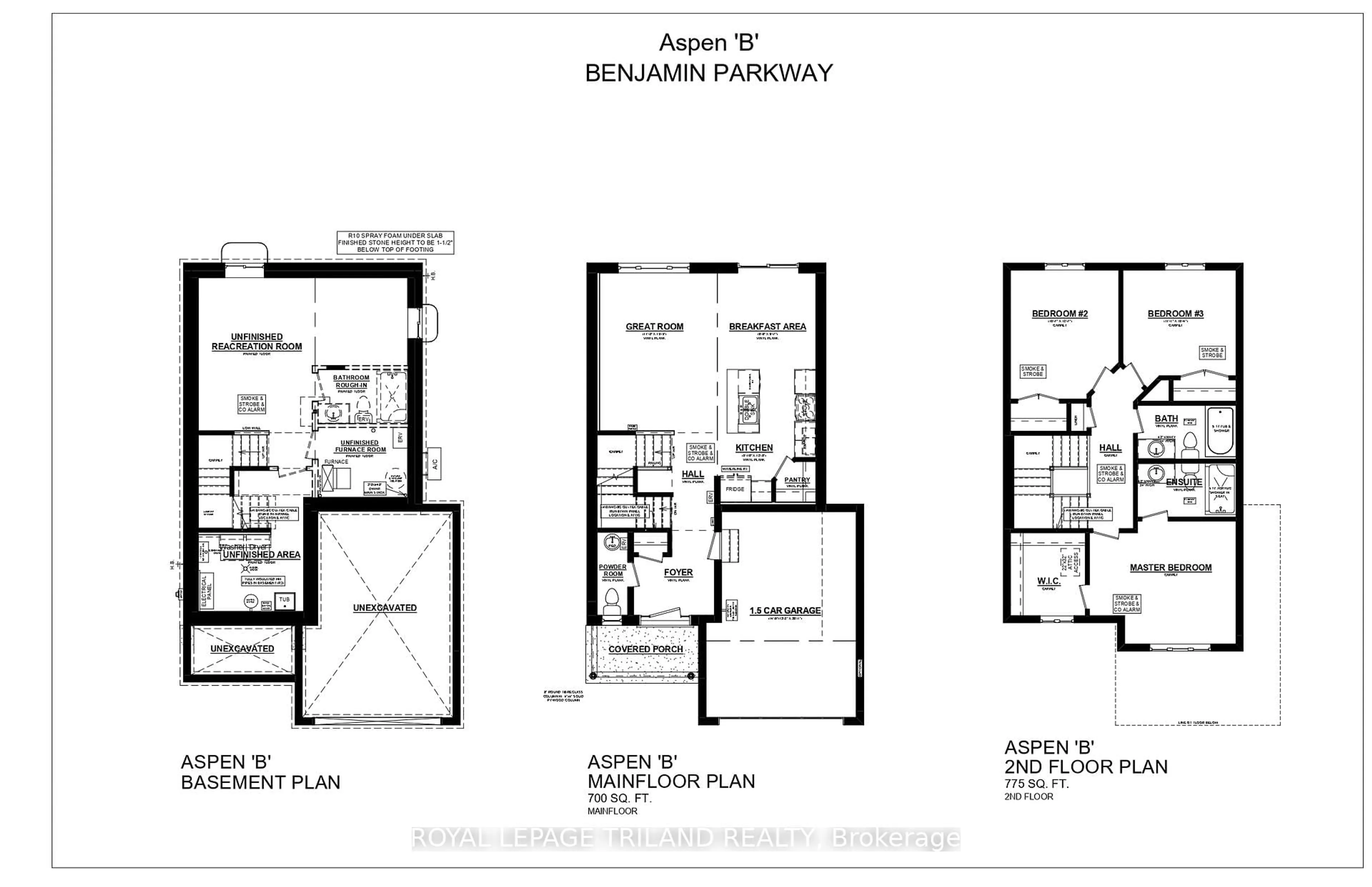 Floor plan for 95 Benjamin Pkwy, St. Thomas Ontario N5R 0R1