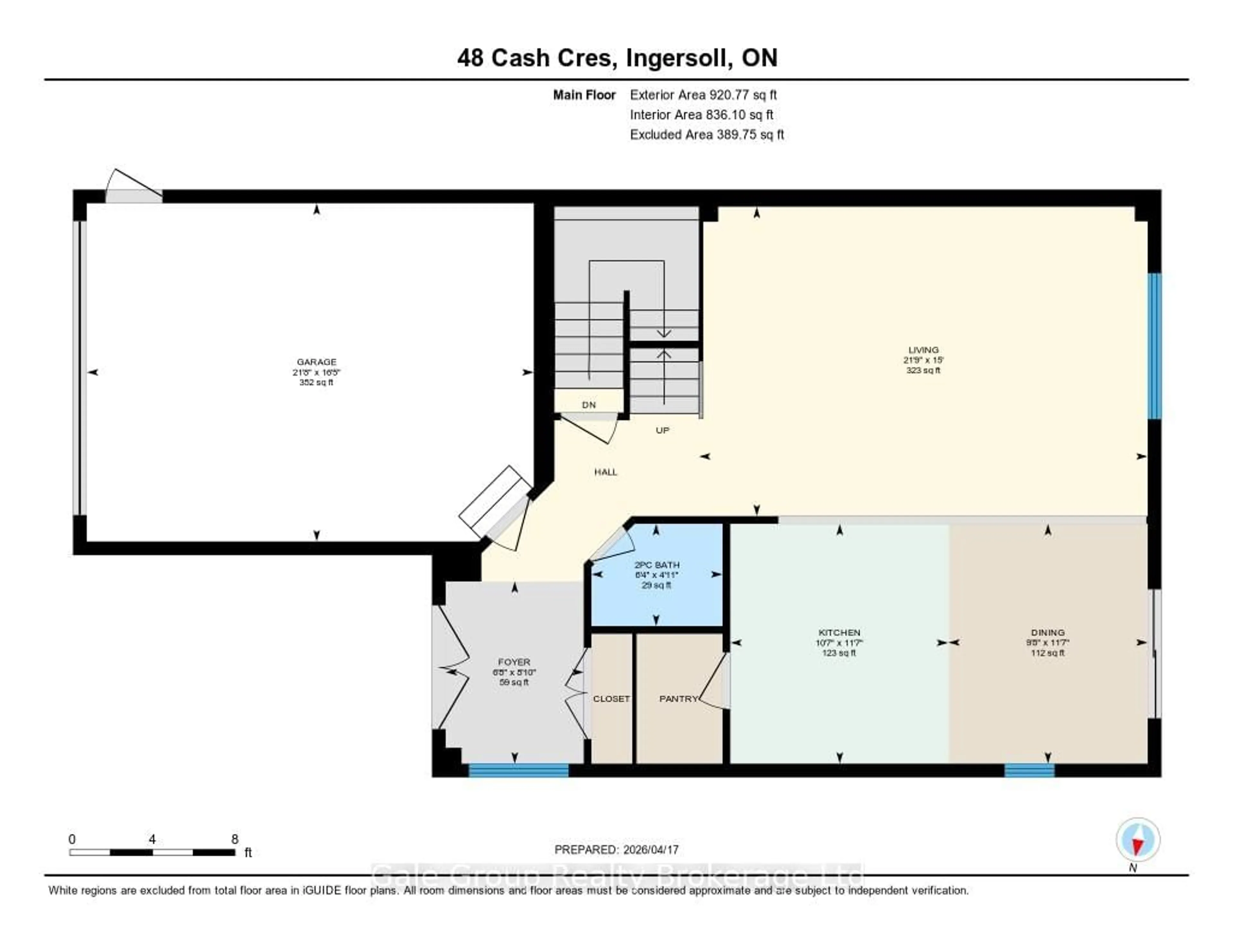 Floor plan for 48 Cash Cres, Ingersoll Ontario N5C 0E2