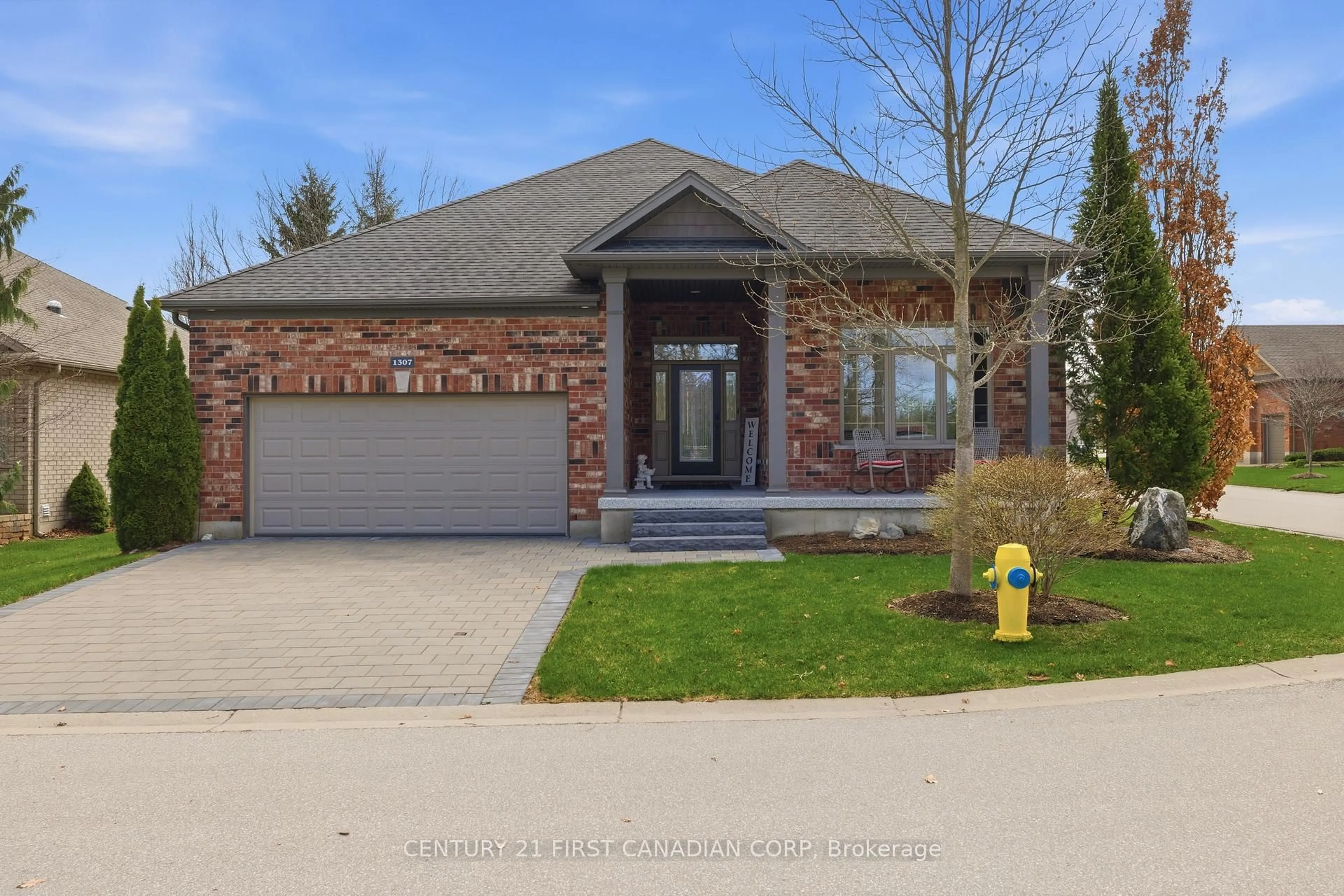 Home with brick exterior material, street for 1307 Sandy Somerville Dr, London South Ontario N6K 5R4