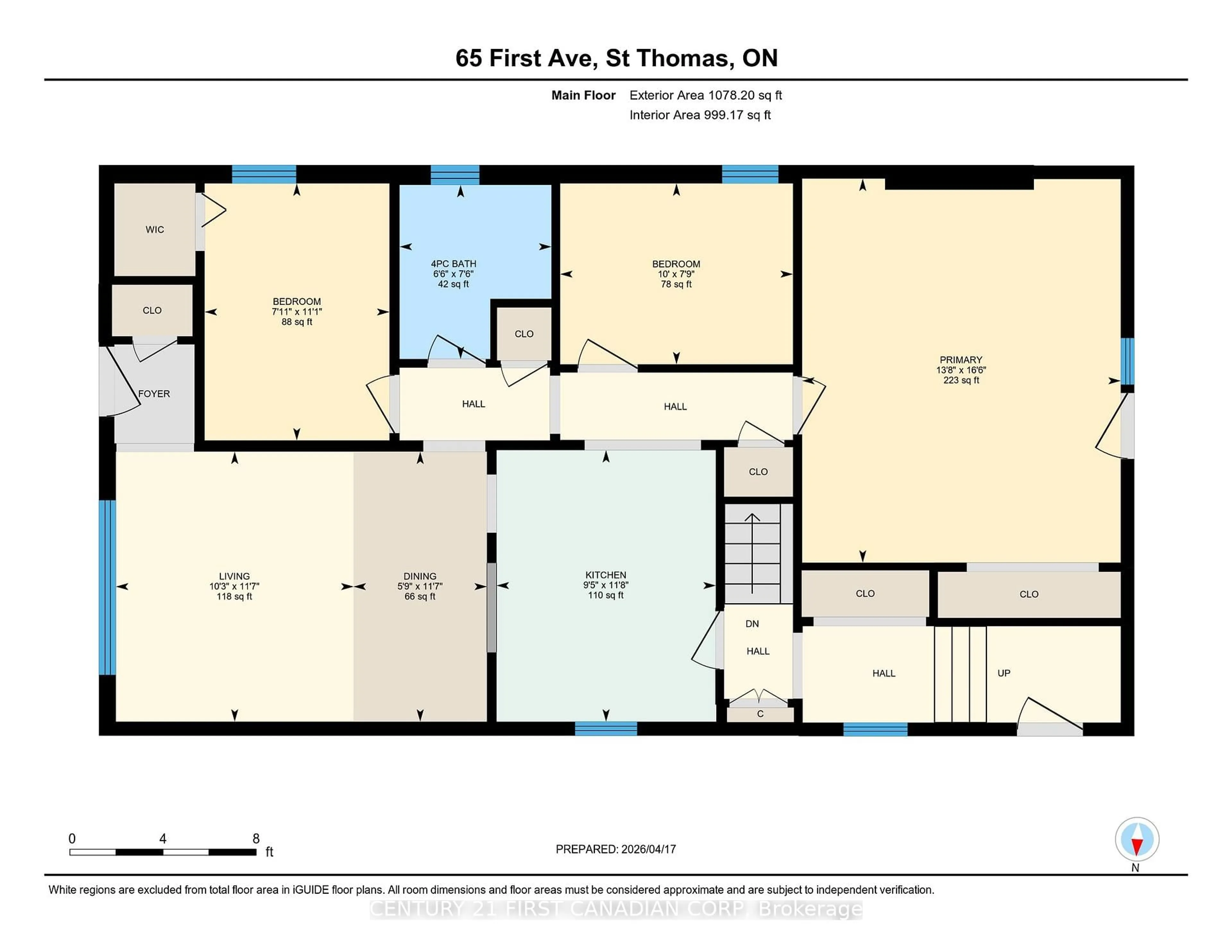 Floor plan for 65 First Ave, St. Thomas Ontario N5R 4N3