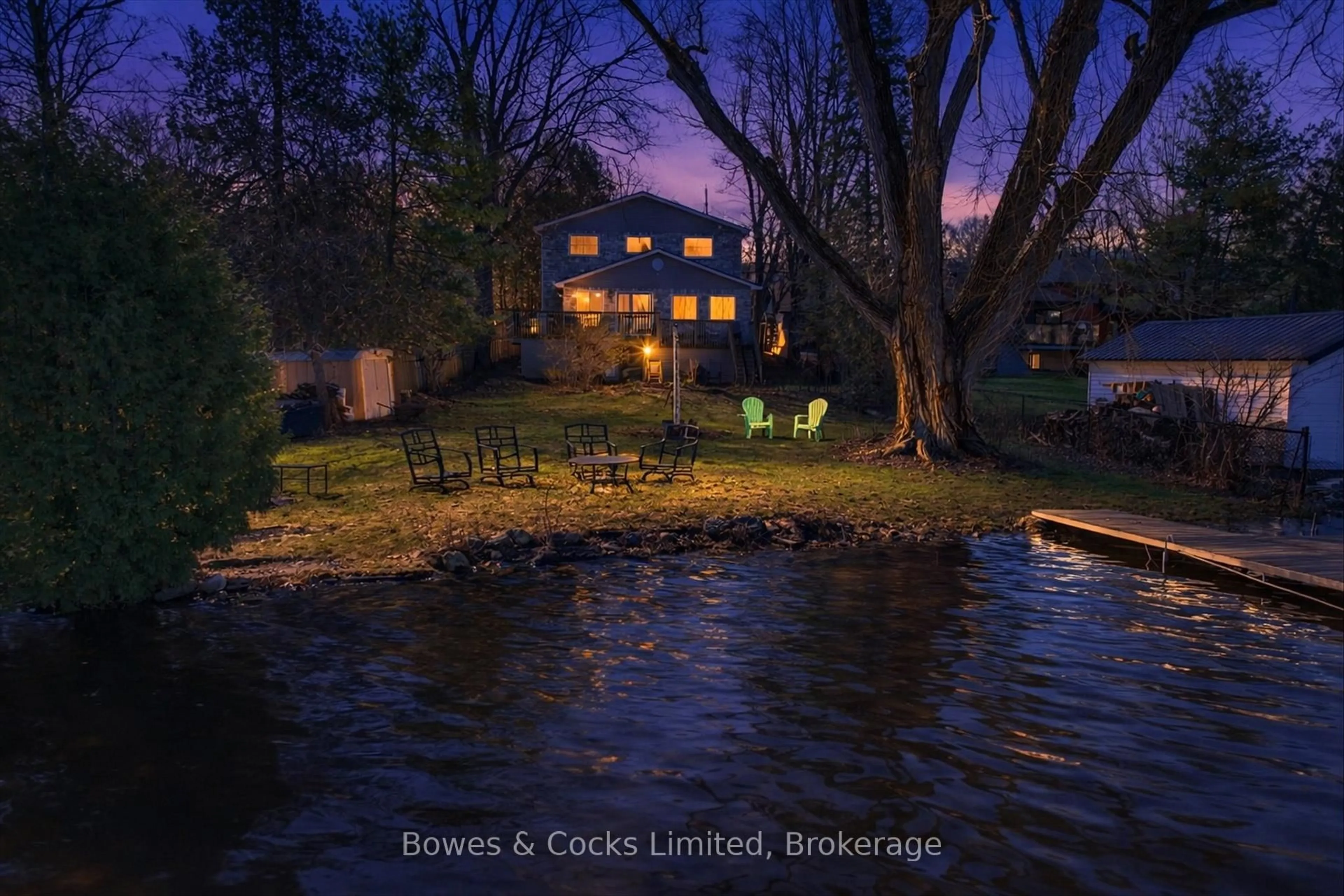 A pic from outside/outdoor area/front of a property/back of a property/a pic from drone, water/lake/river/ocean view for 122 Maryland Dr, Selwyn Ontario K9J 0C5