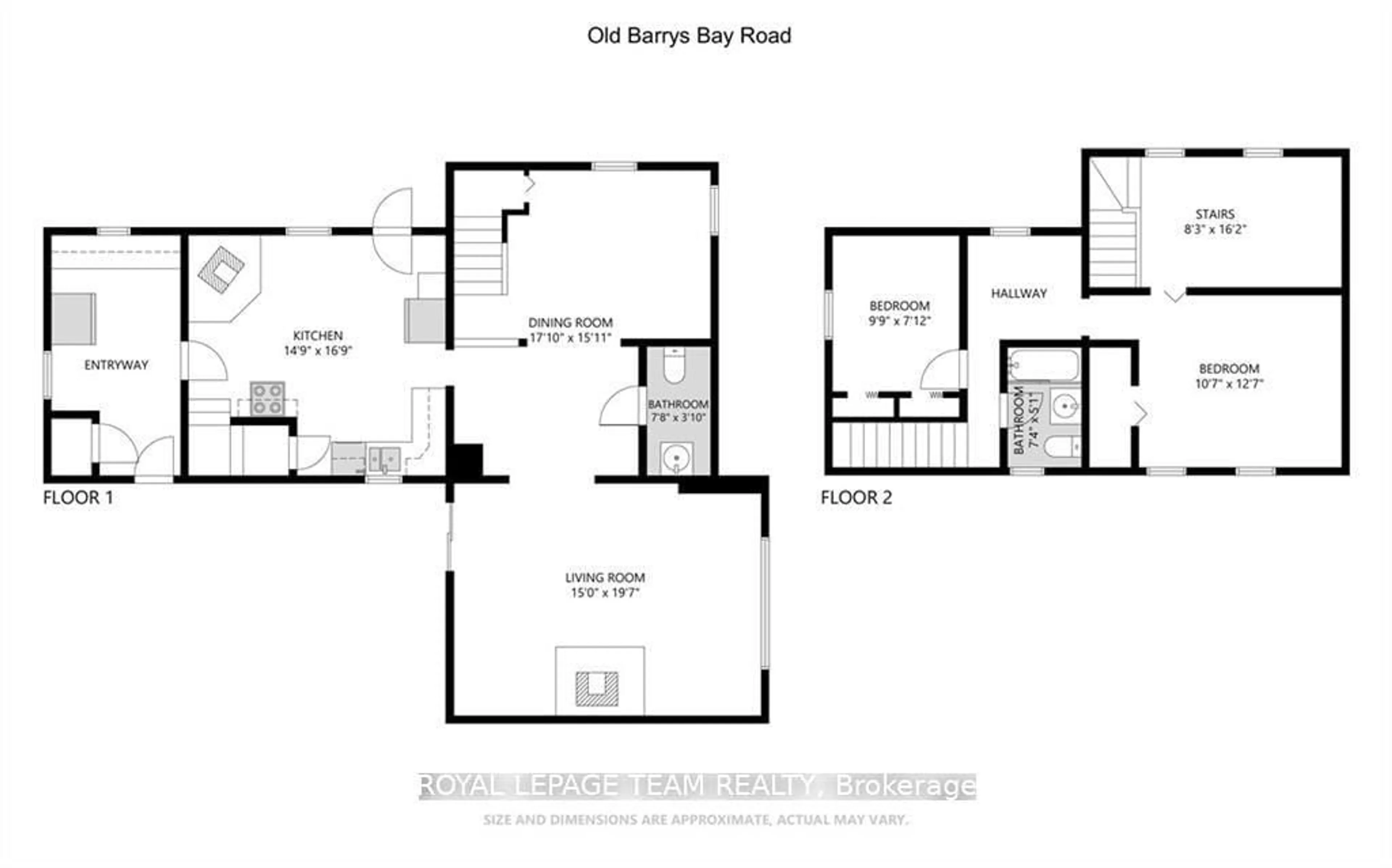 Floor plan for 3709 Old Barrys Bay Rd, Barry's Bay Ontario K0J 1B0