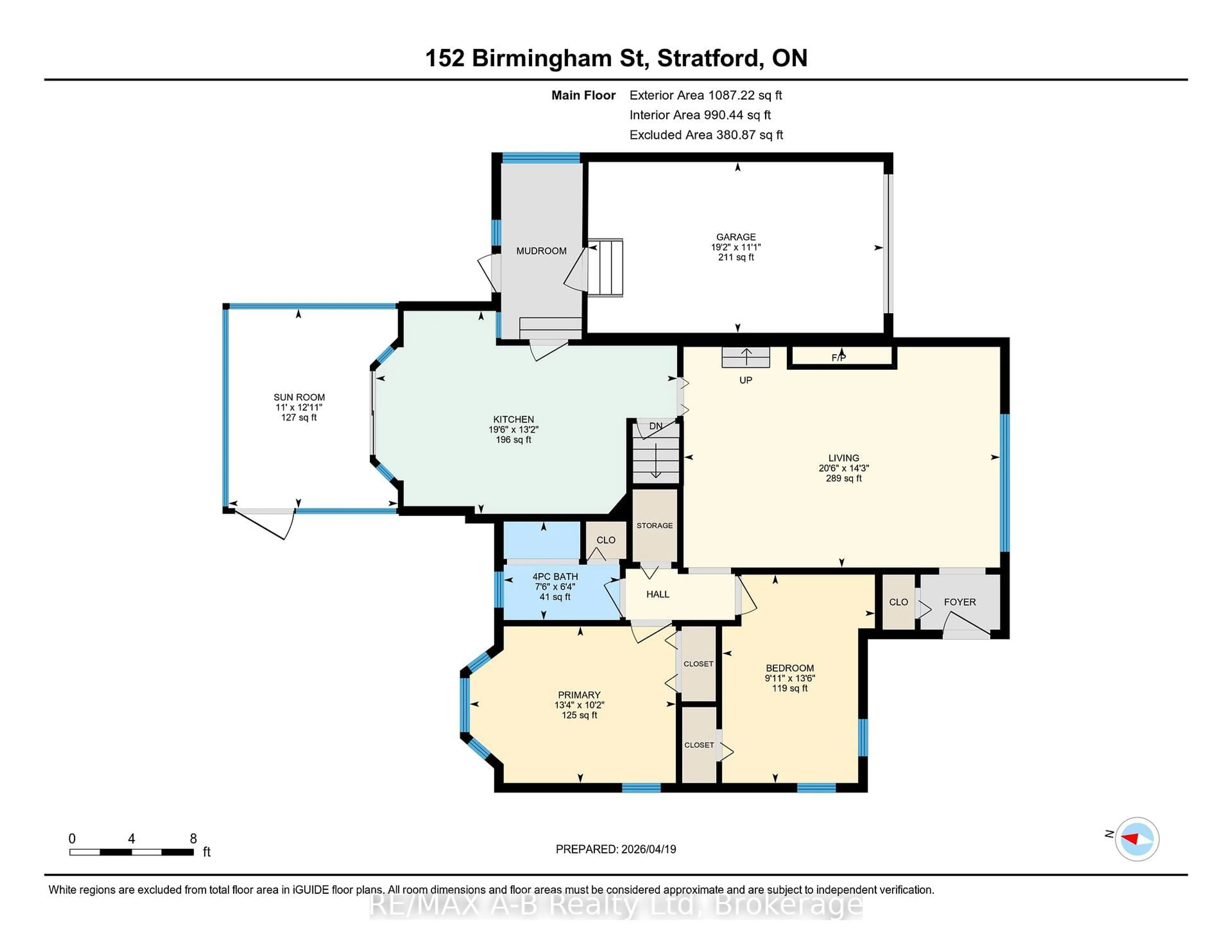 Floor plan for 152 Birmingham St, Stratford Ontario N5A 2T2
