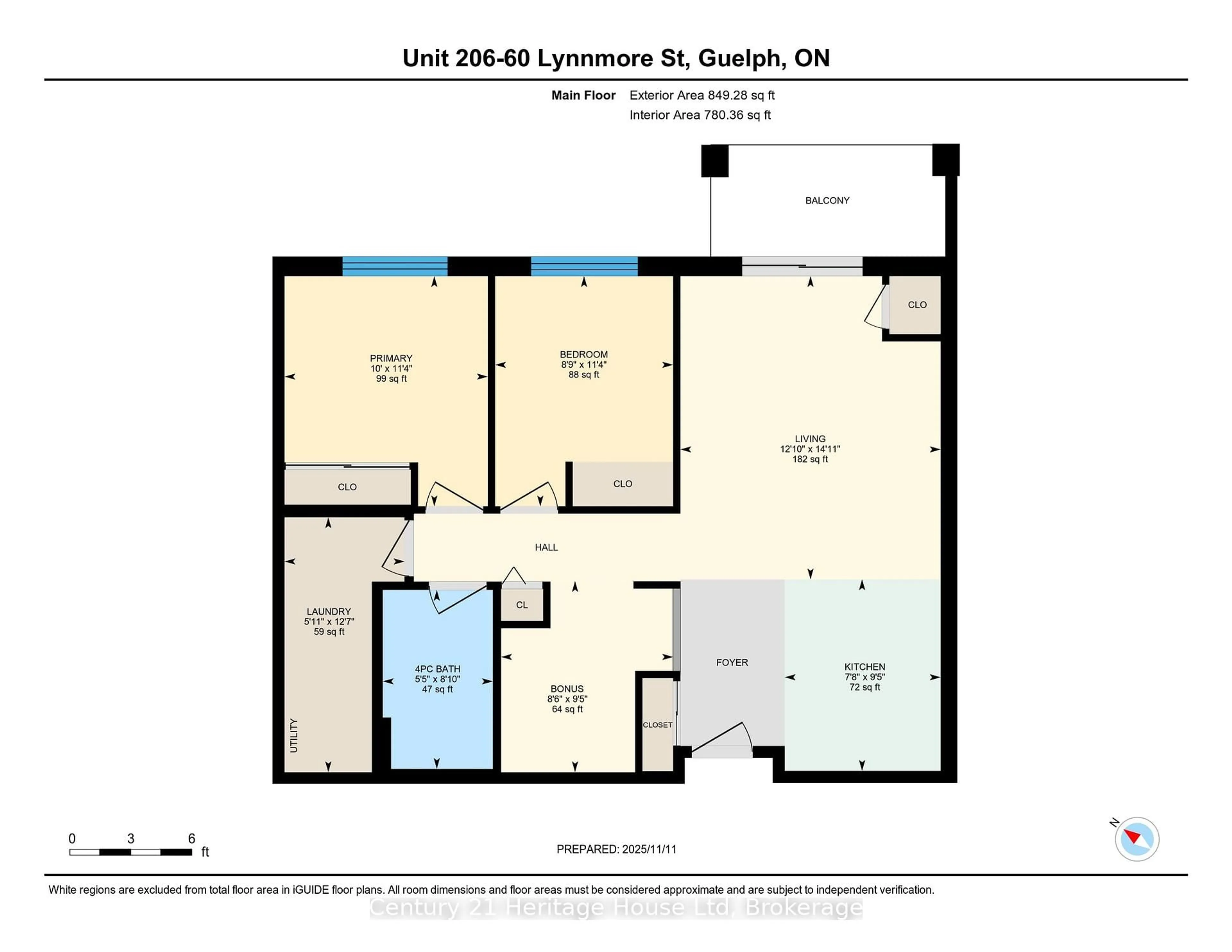 Floor plan for 60 Lynnmore St #206, Guelph Ontario N1L 0J8