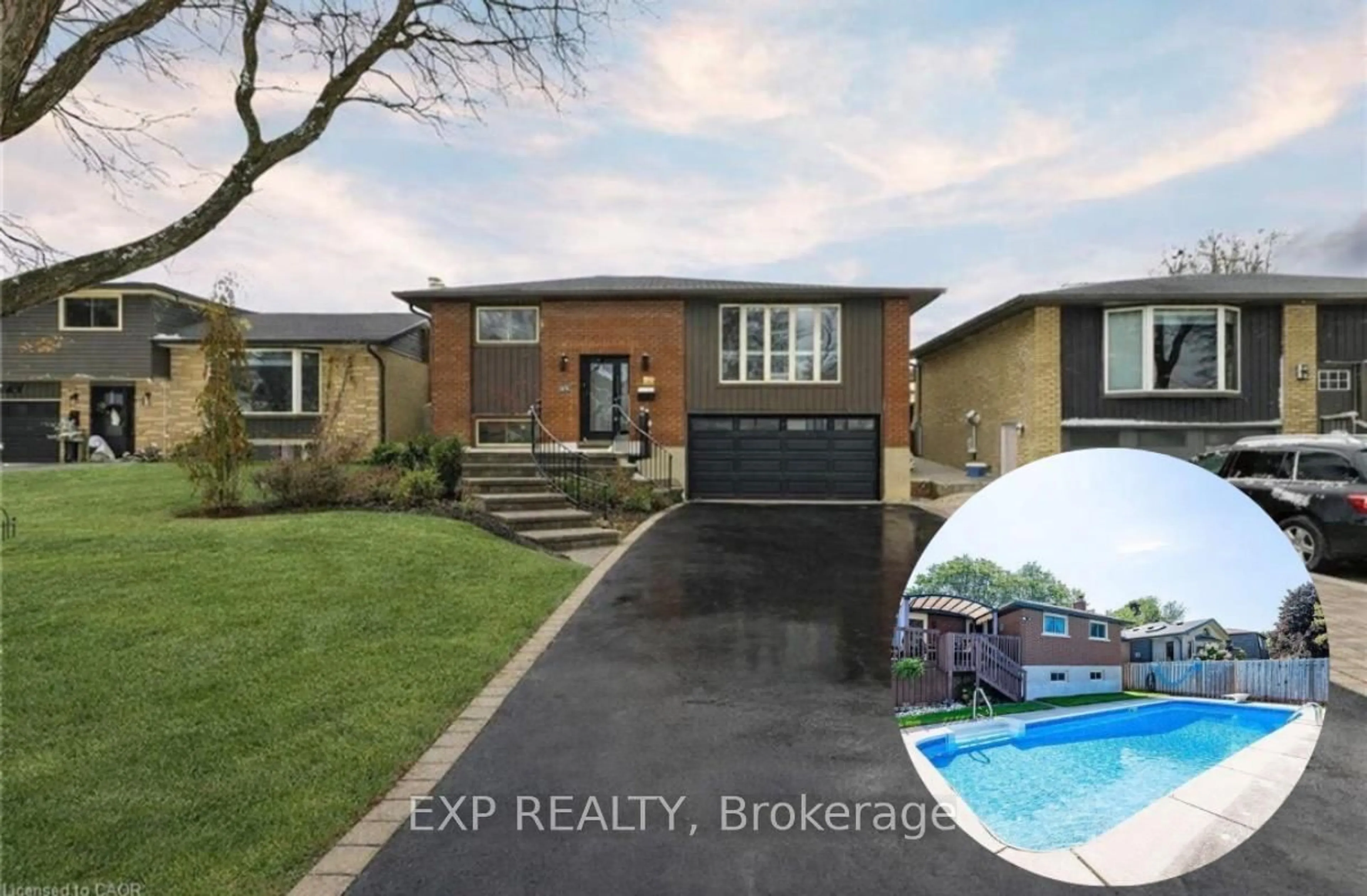 A pic from outside/outdoor area/front of a property/back of a property/a pic from drone, street for 364 Roselawn Pl, Waterloo Ontario N2L 5P1