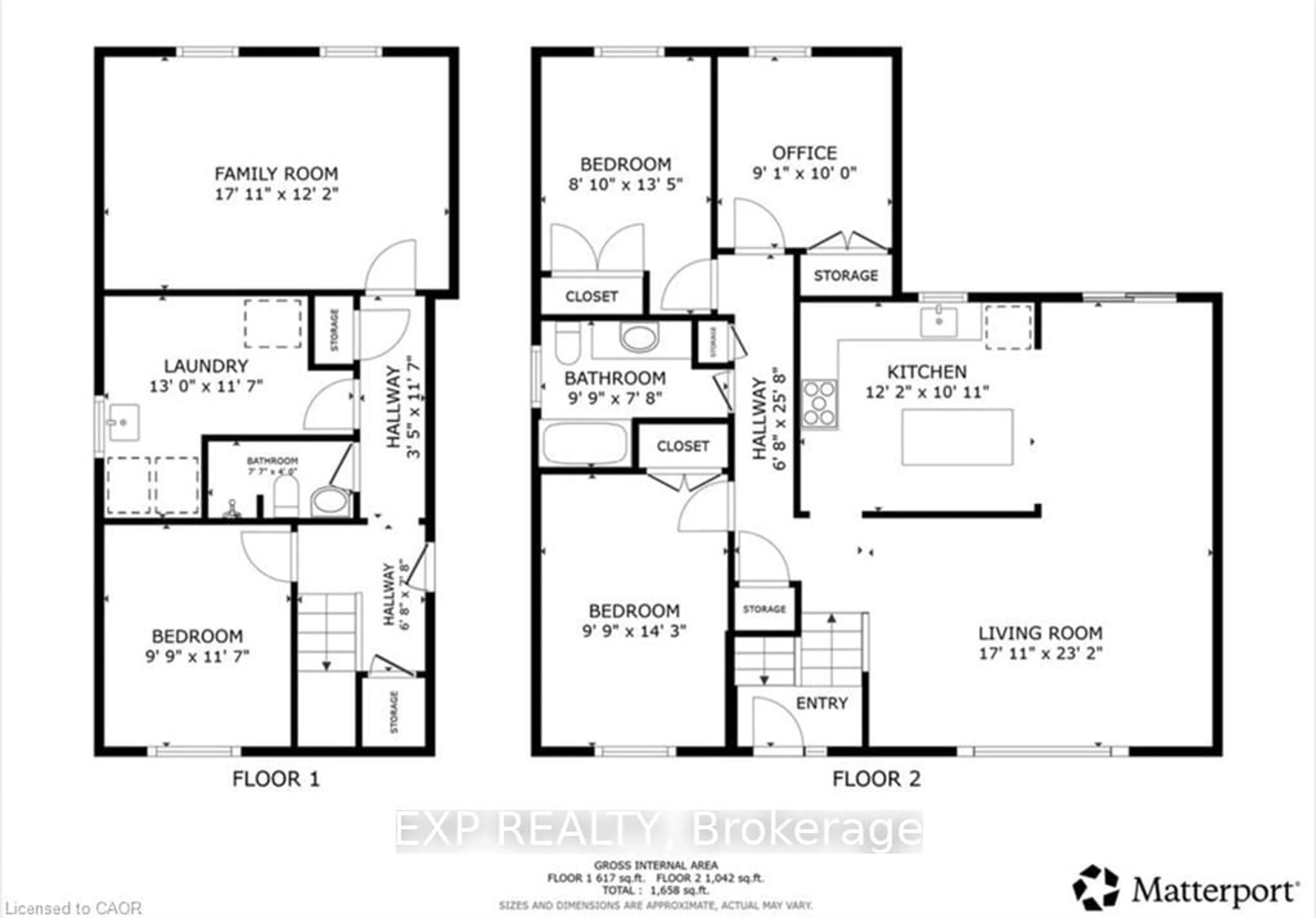 Floor plan for 364 Roselawn Pl, Waterloo Ontario N2L 5P1