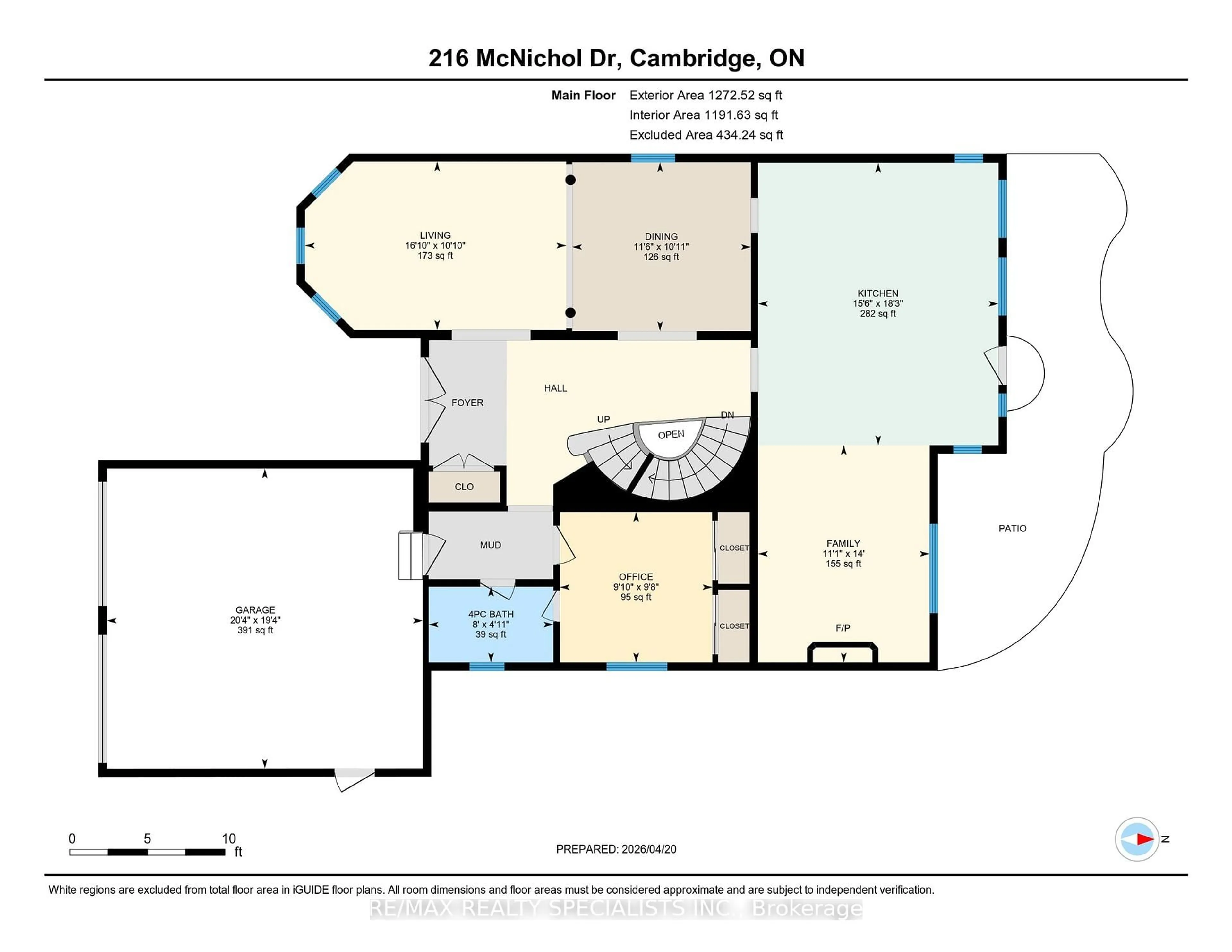 Floor plan for 216 Mcnichol Dr, Cambridge Ontario N1P 1J3