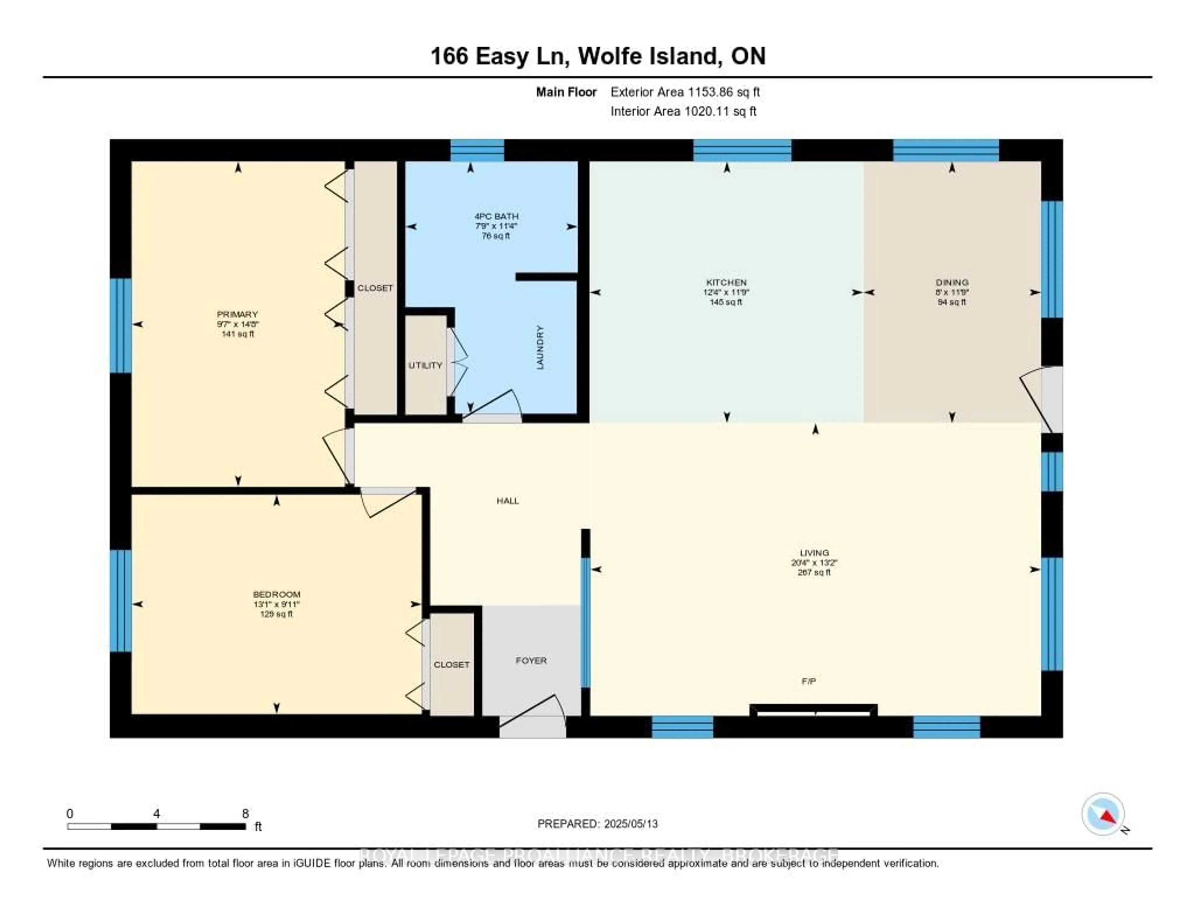 Floor plan for 166 Easy Lane, Wolfe Island Ontario K0H 2Y0
