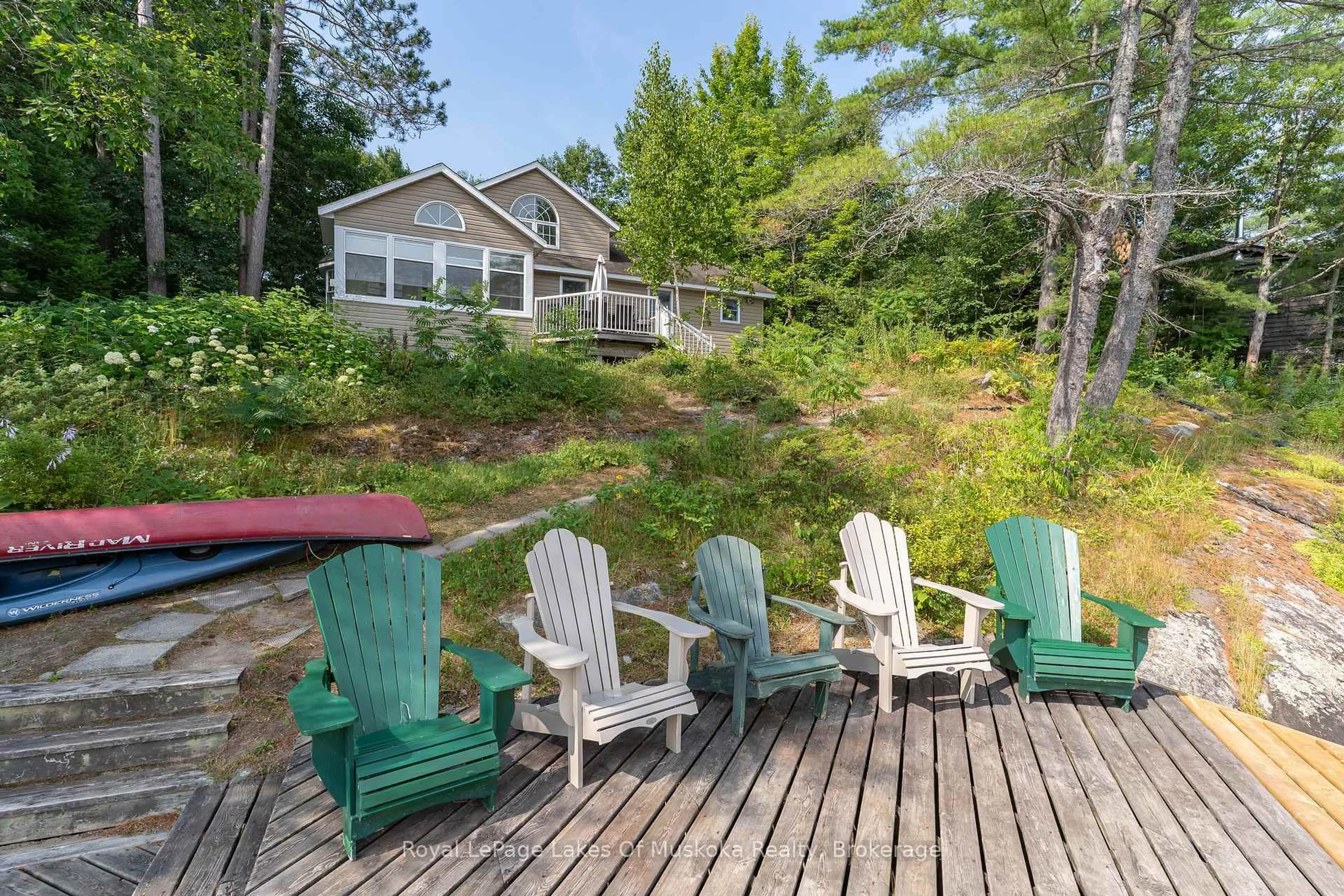 Patio, water/lake/river/ocean view for 49 Pinetree Rd, Gravenhurst Ontario P1P 1R2