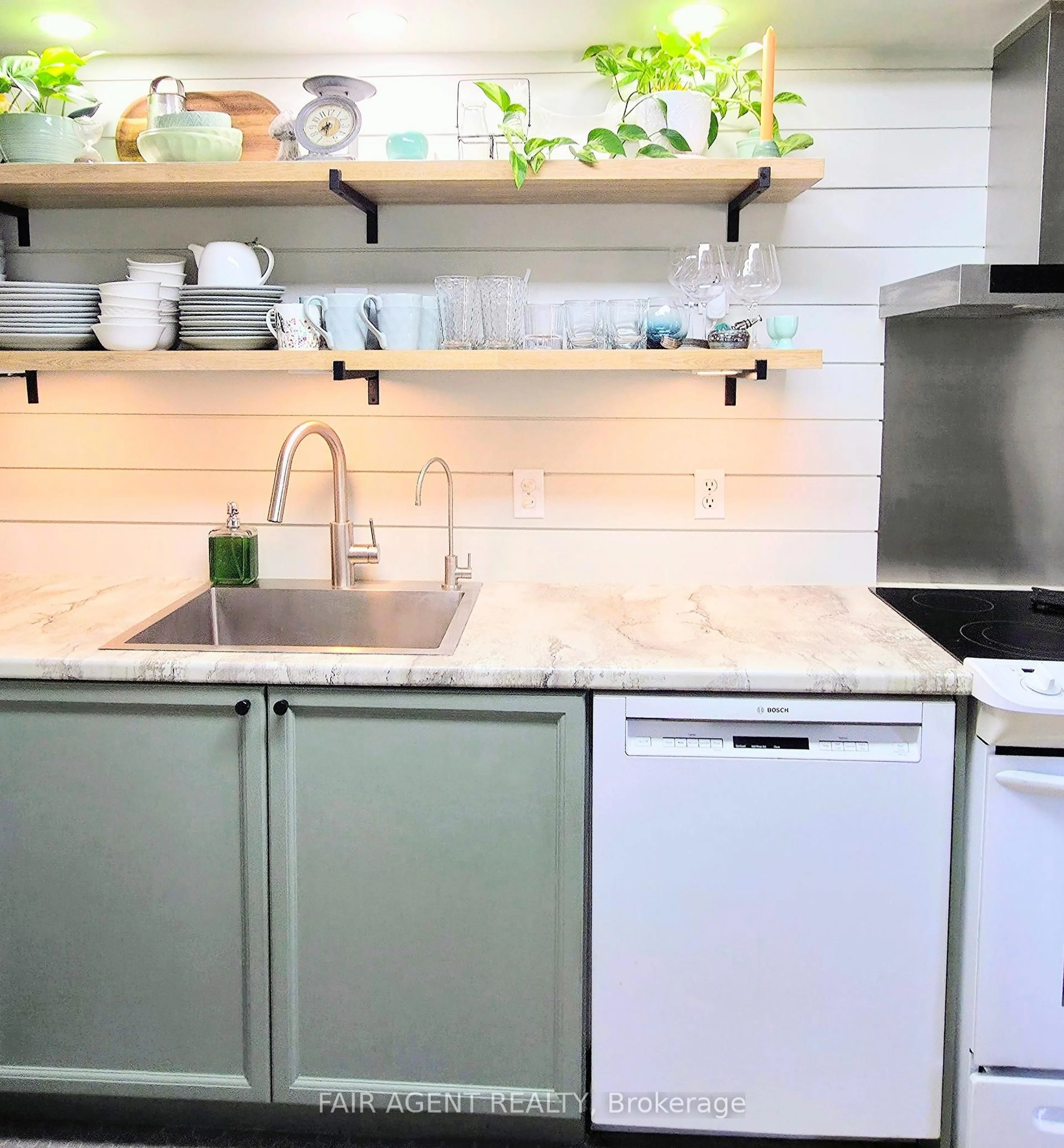 Contemporary kitchen, ceramic/tile floor for 20 Huron St #25, St. Marys Ontario N4X 1C5