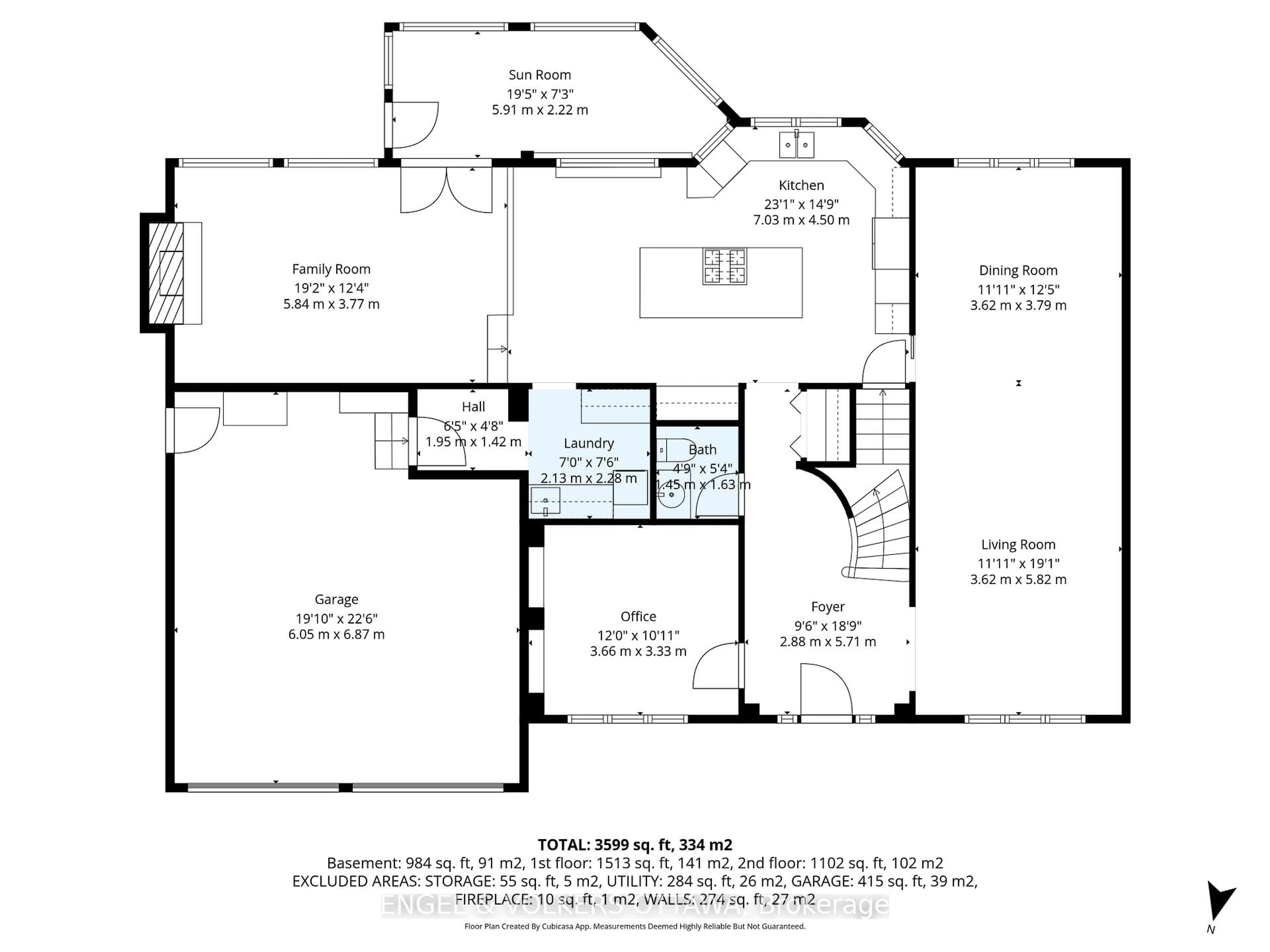 Floor plan for 23 Pinecone Tr, Ottawa Ontario K2S 1E1