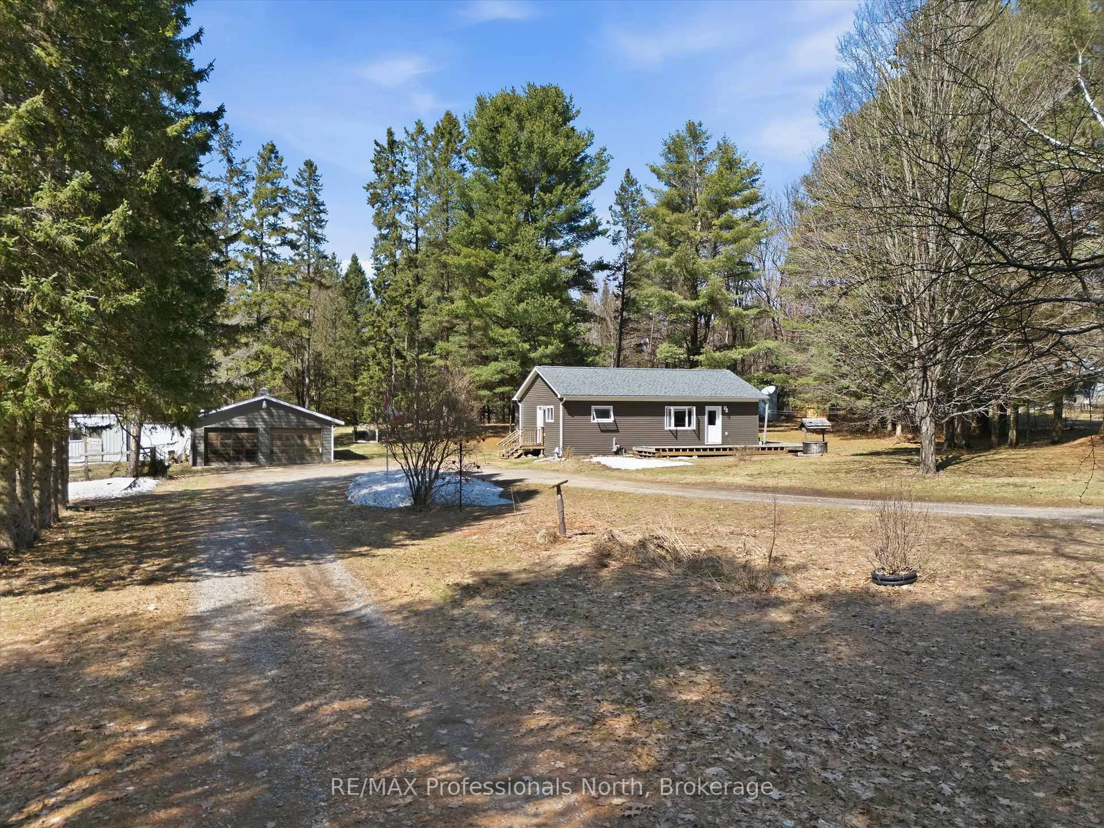 A pic from outside/outdoor area/front of a property/back of a property/a pic from drone, forest/trees view for 2352 518 Highway, McMurrich/Monteith Ontario P0A 1Y0