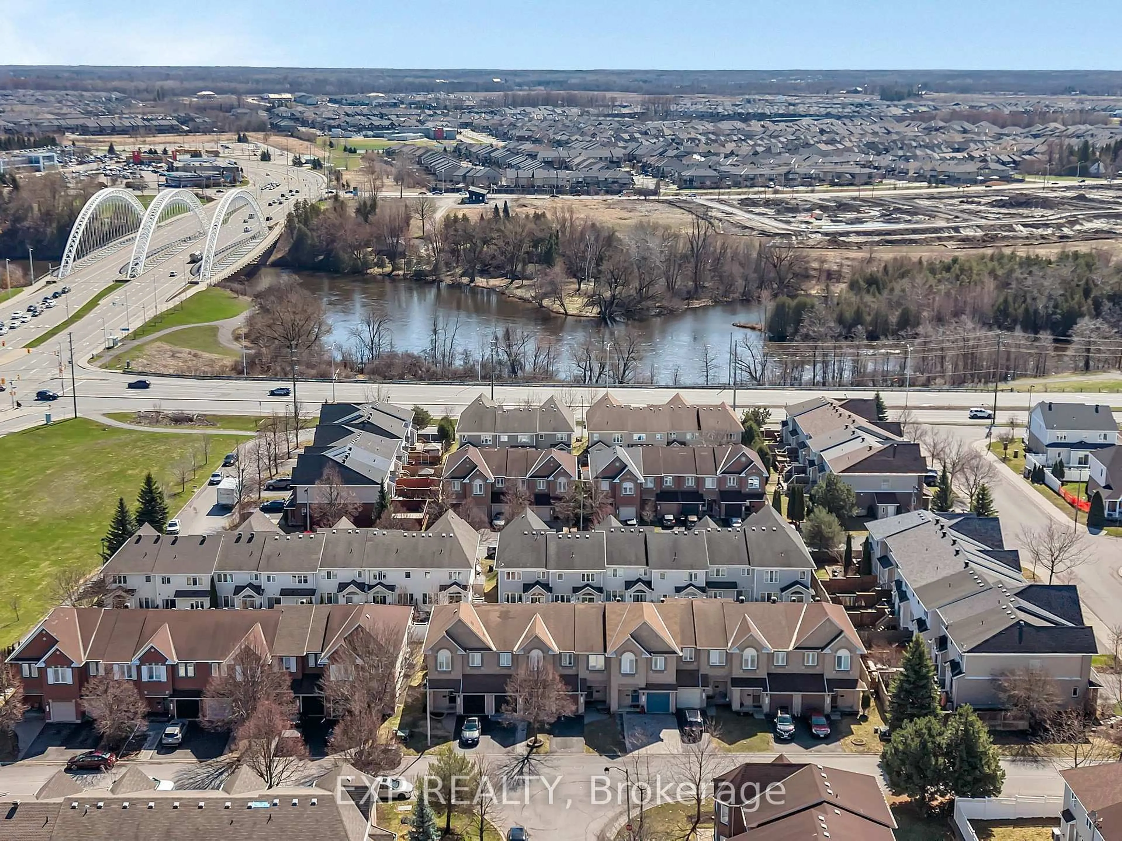A pic from outside/outdoor area/front of a property/back of a property/a pic from drone, water/lake/river/ocean view for 359 Bakewell Cres, Ottawa Ontario K2G 7E9