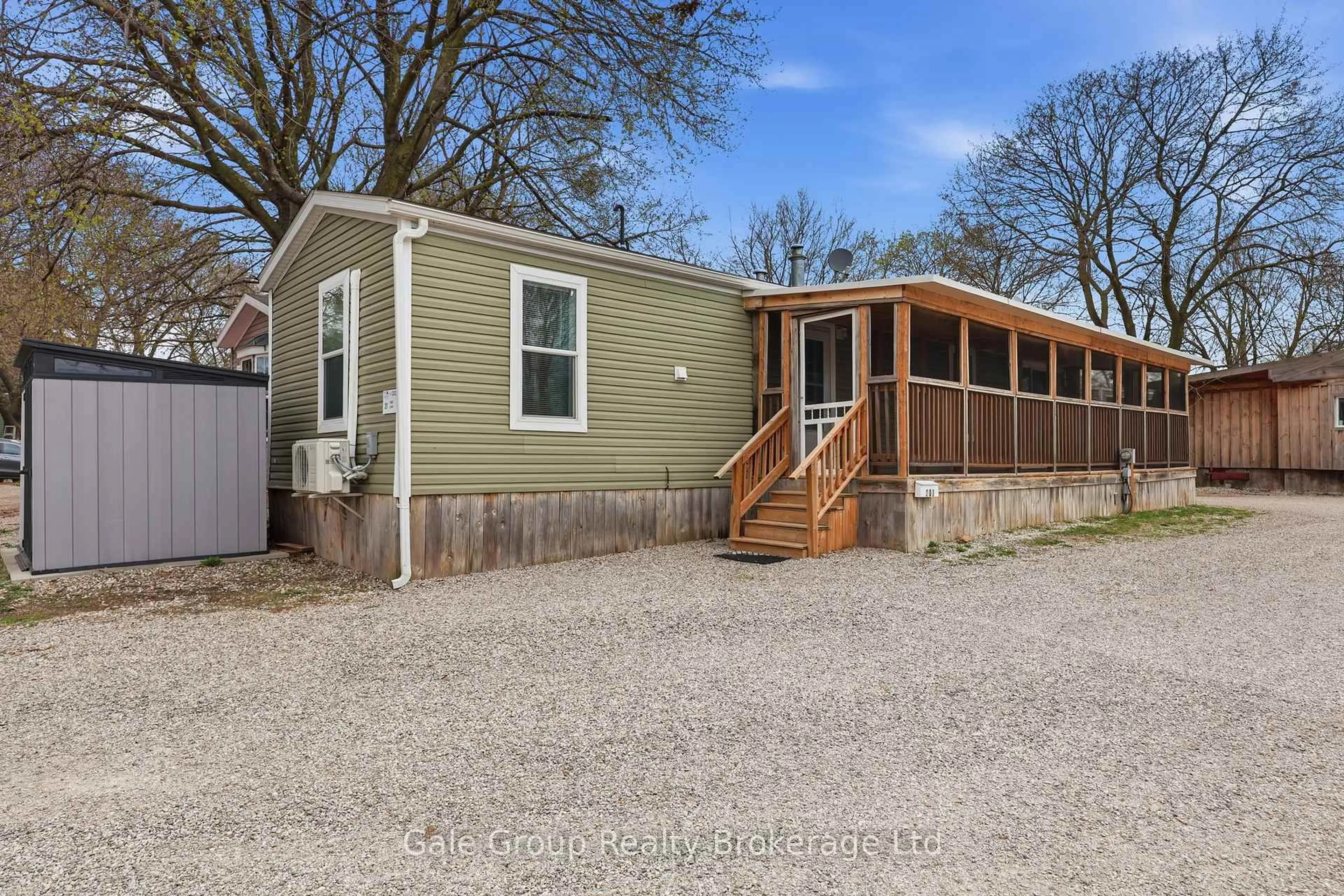 Home with vinyl exterior material, street for 99 Fourth Concession Rd #Unit 202, Brant Ontario N0E 1A0