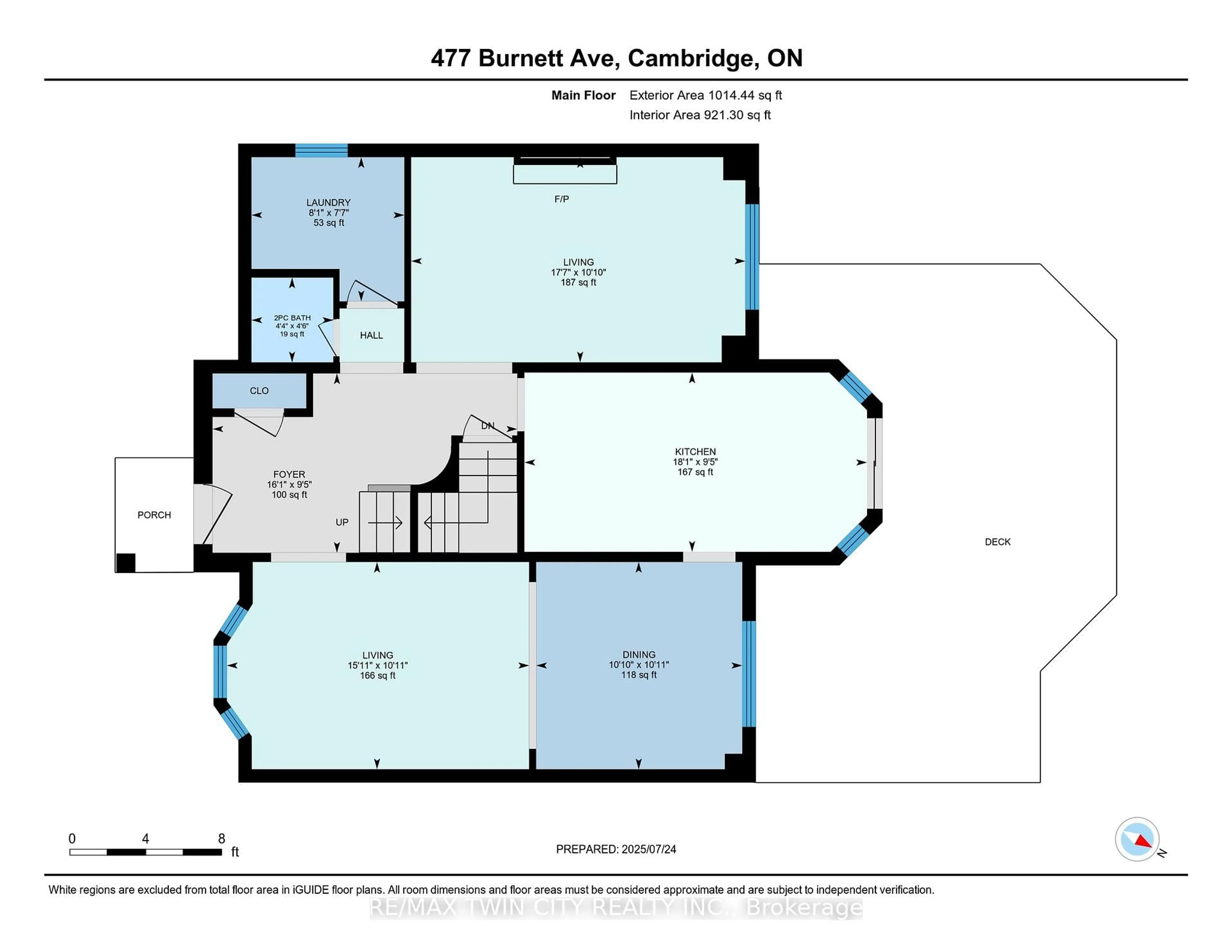Floor plan for 477 Burnett Ave, Cambridge Ontario N1T 1L6