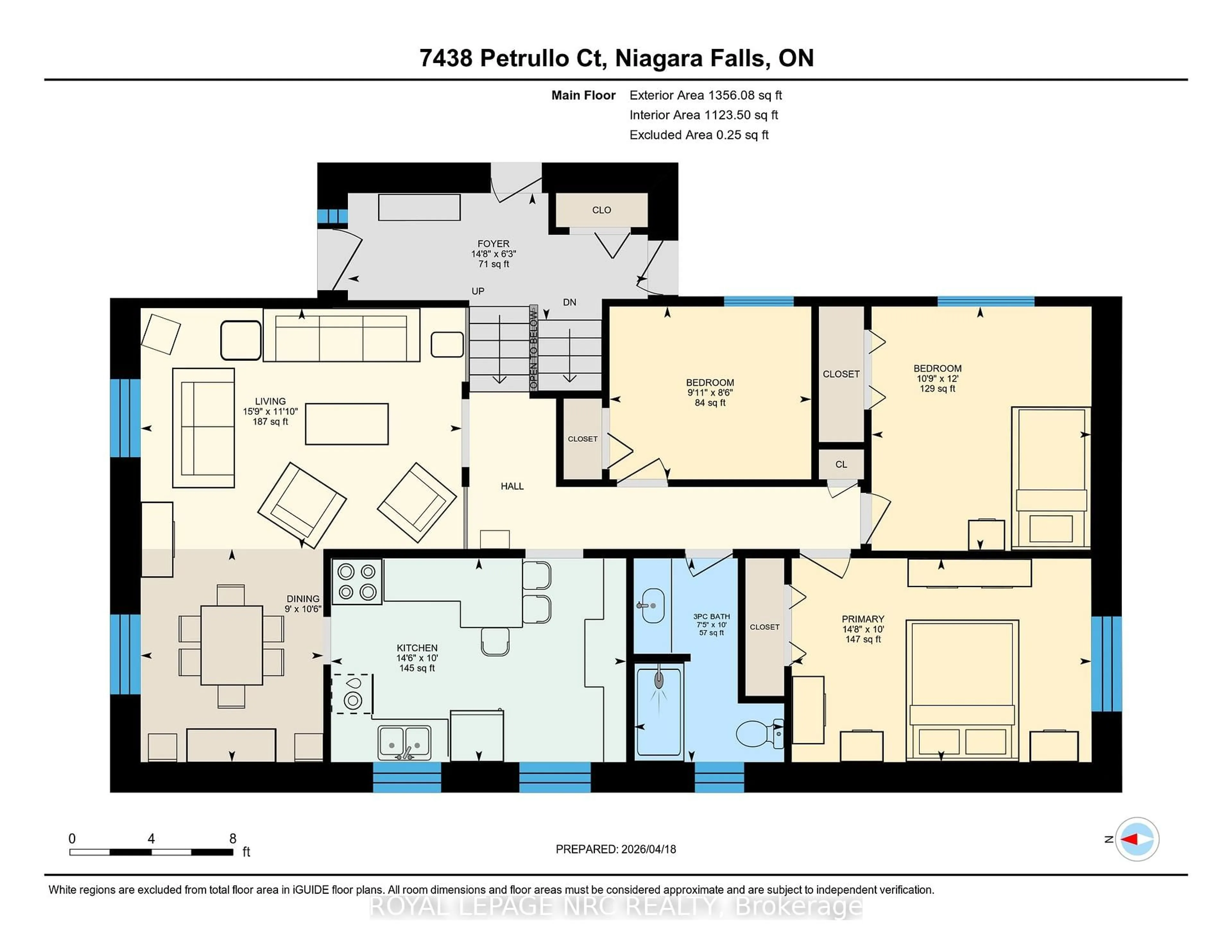 Floor plan for 7438 Petrullo Crt, Niagara Falls Ontario L2H 2K4