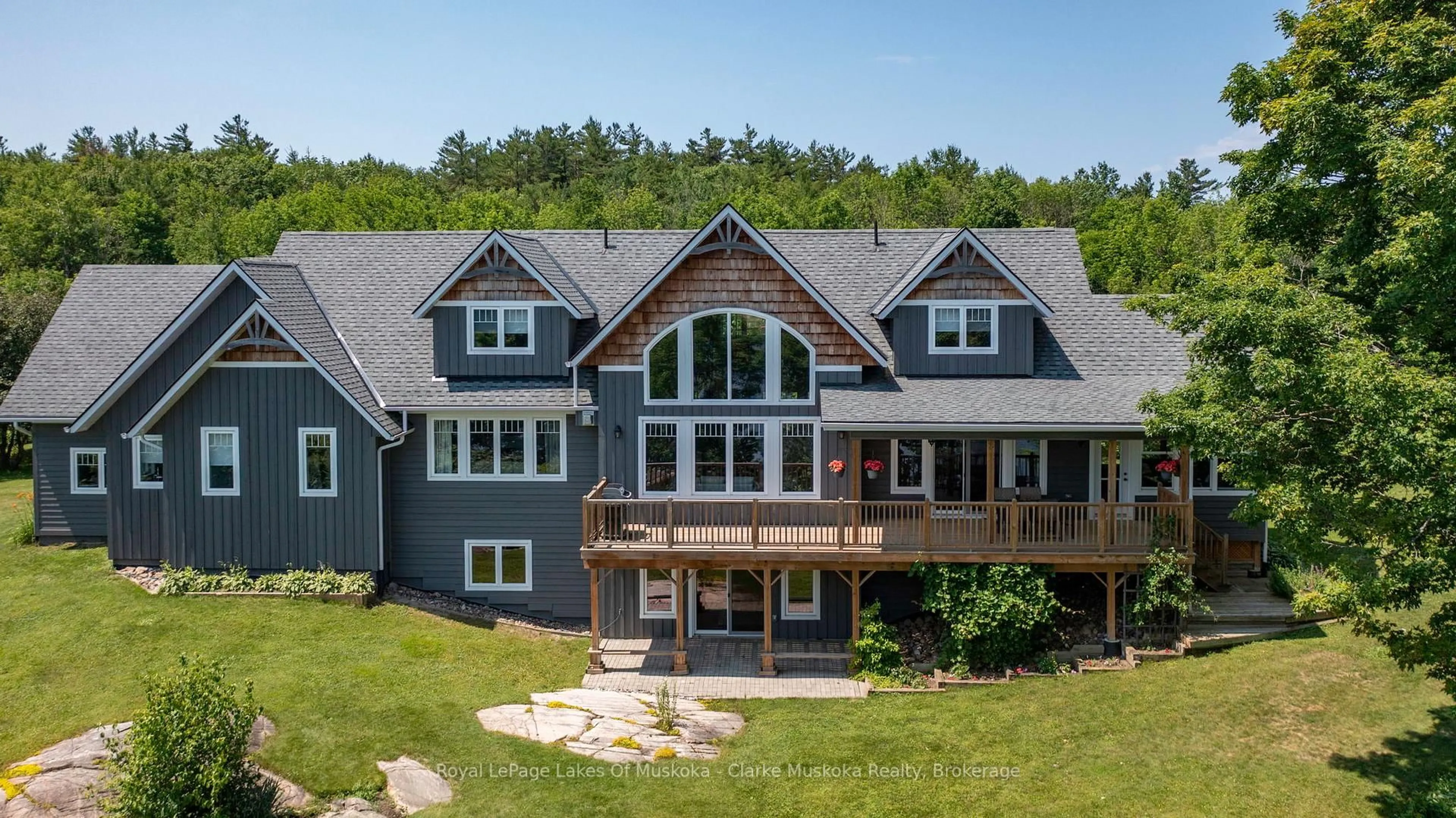 A pic from outside/outdoor area/front of a property/back of a property/a pic from drone, unknown for 202 Whites Falls Rd, Georgian Bay Ontario L0K 1S0