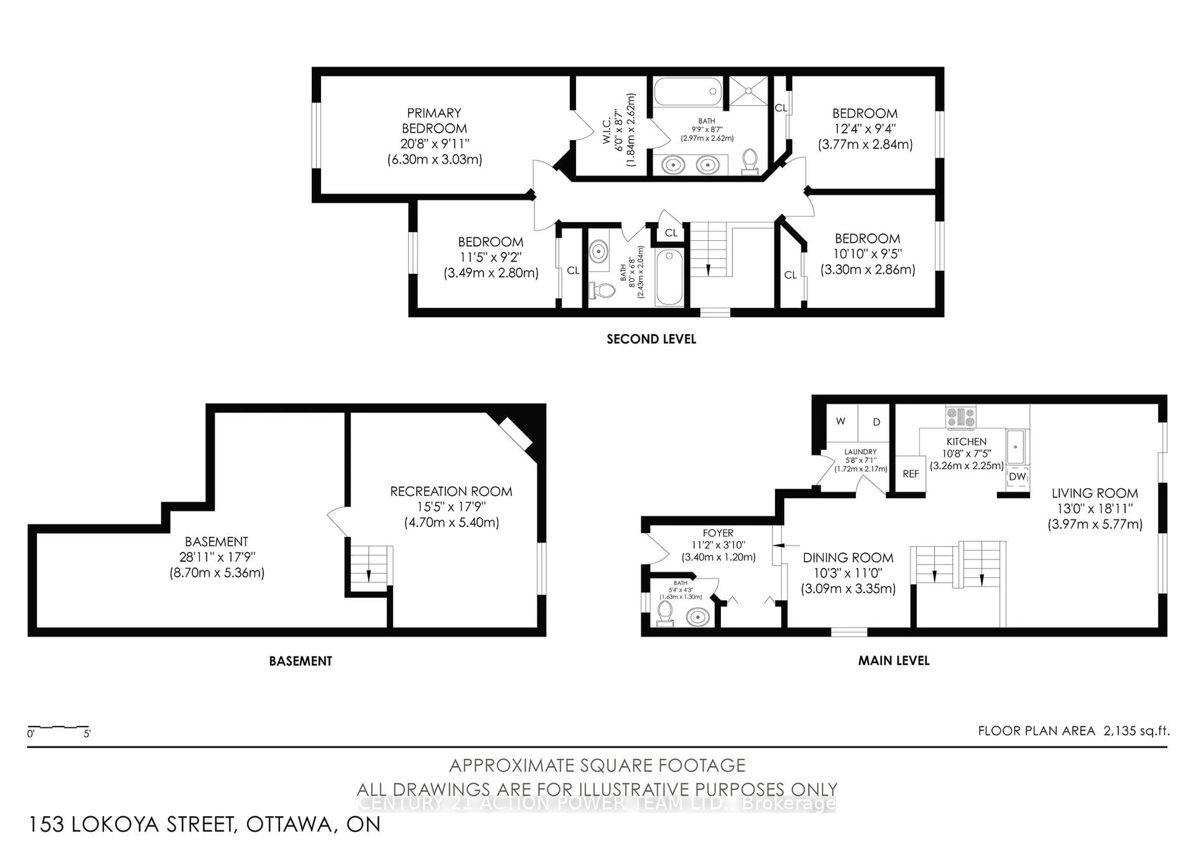 Floor plan for 153 LOKOYA St, Ottawa Ontario K2S 0J5