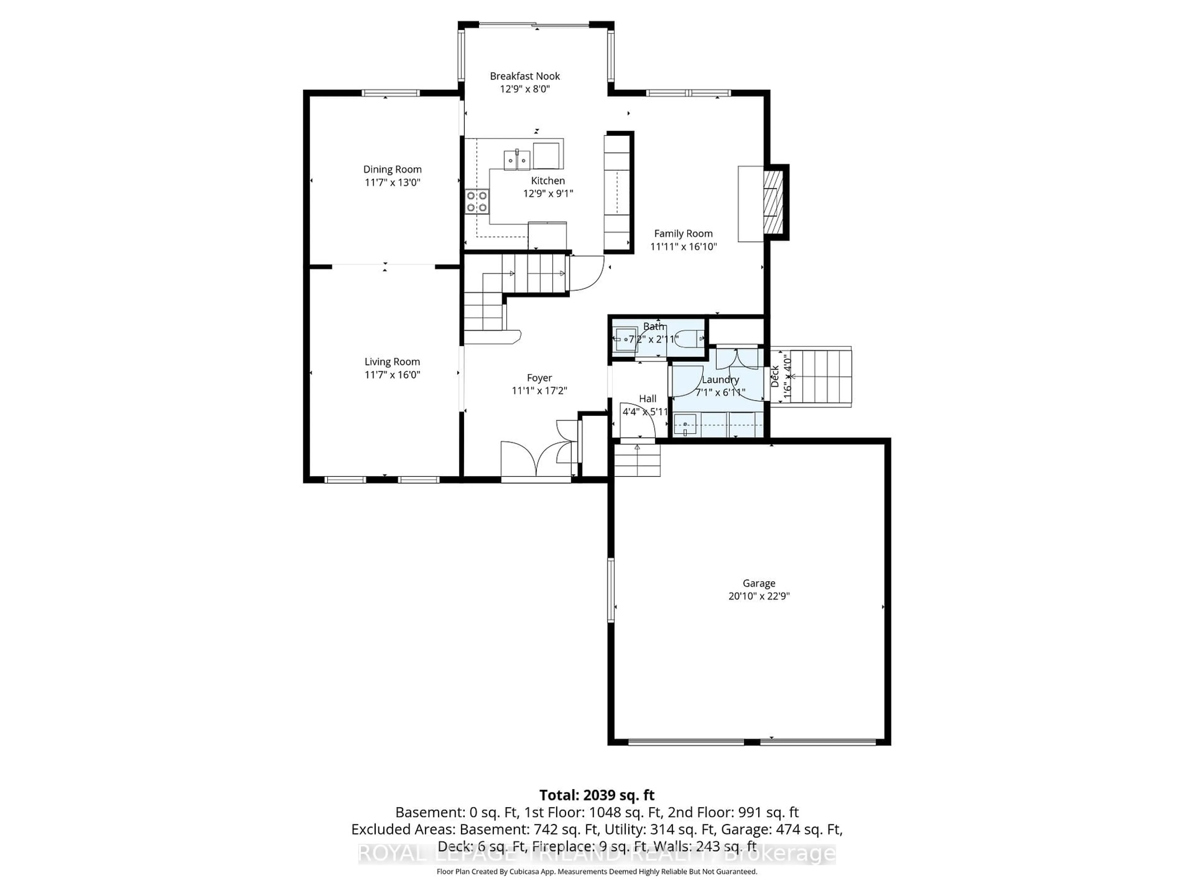 Floor plan for 50 Penrith Cres, London North Ontario N6G 4M8